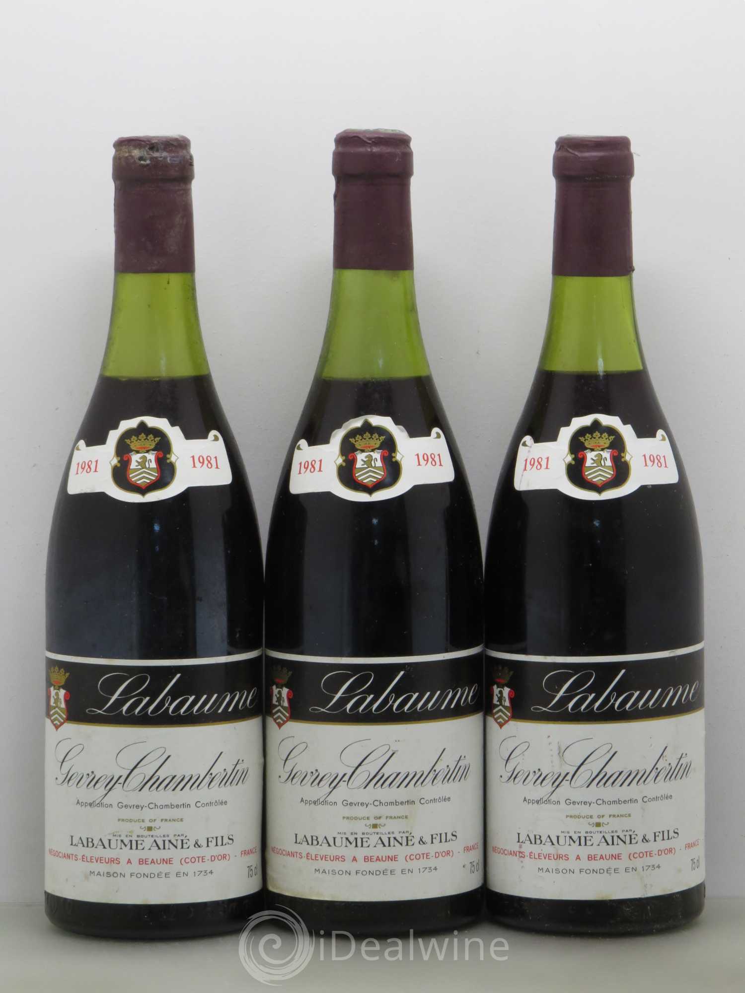 Gevrey-Chambertin Labaume Aine Et Fils 1981 - Posten von 6 Flaschen - 2