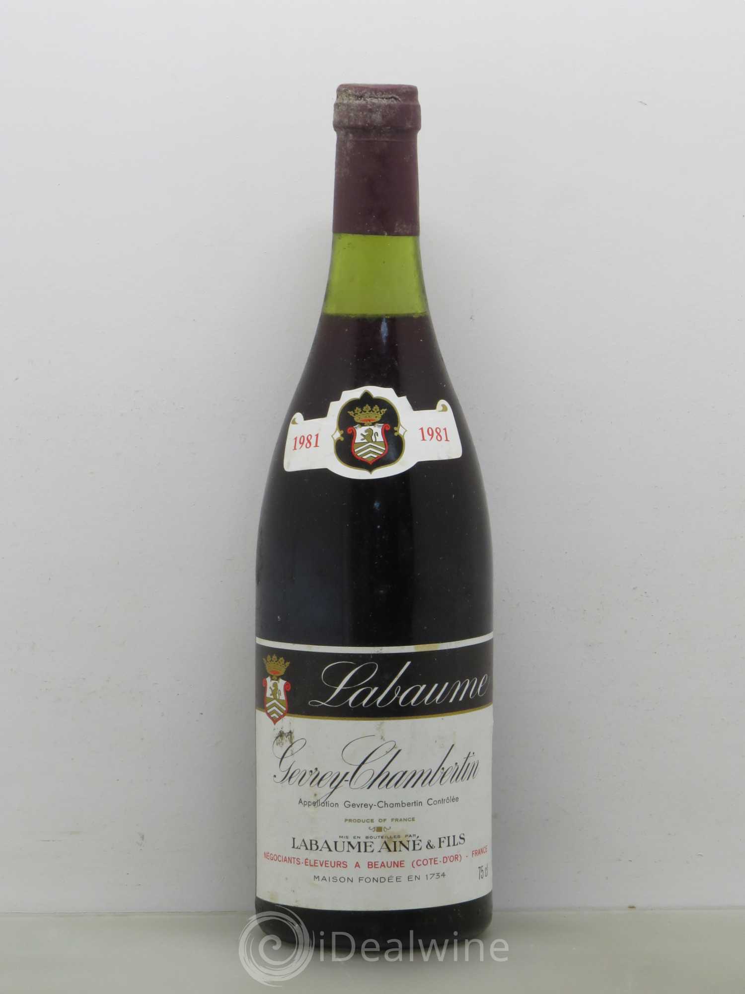 Gevrey-Chambertin Labaume Aine Et Fils 1981 - Posten von 1 Flasche - 0