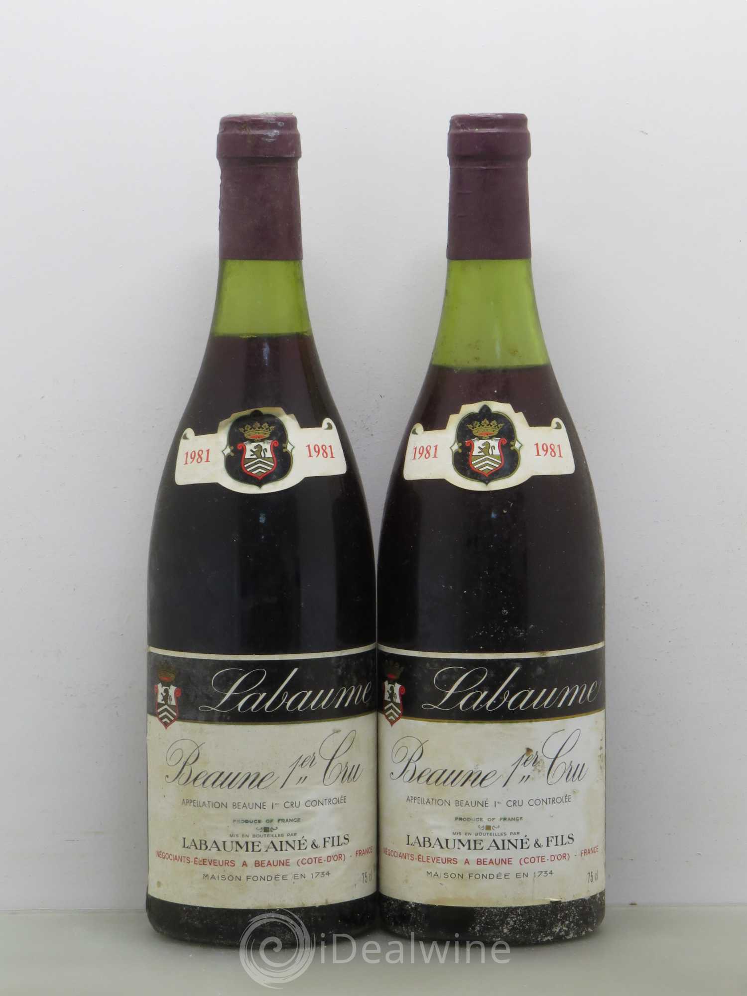 Beaune 1er Cru Labaume 1981 - Lot de 2 bouteilles - 0