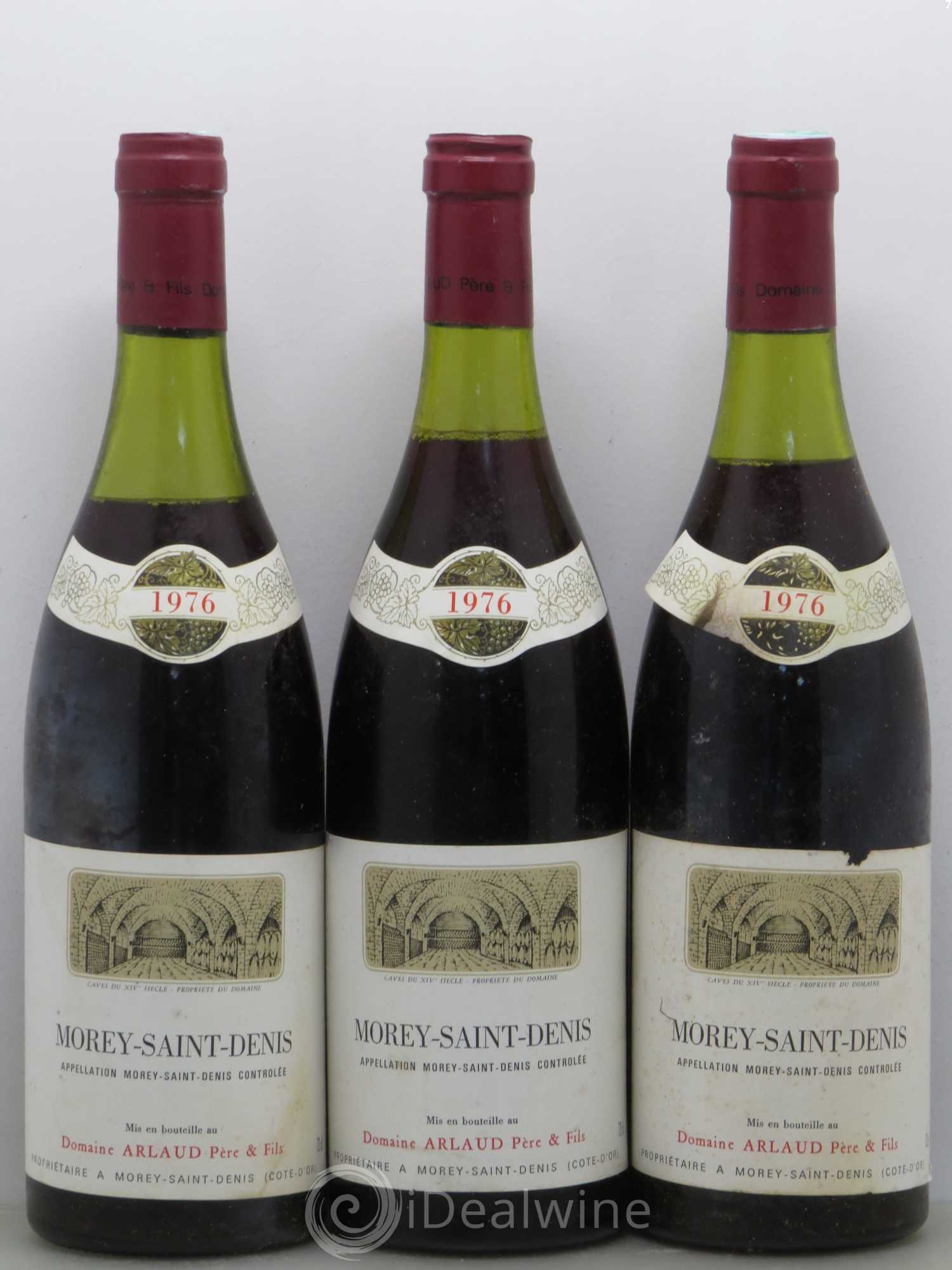 Morey-Saint-Denis Arlaud 1976 - Lot de 3 bouteilles - 0