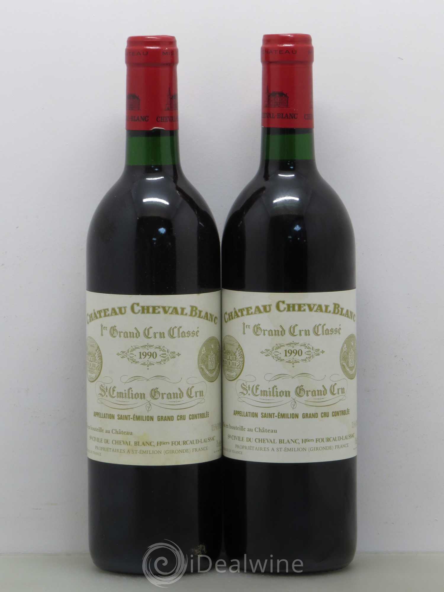 Château Cheval Blanc 1er Grand Cru Classé A 1990 - Lot de 2 bouteilles - 0