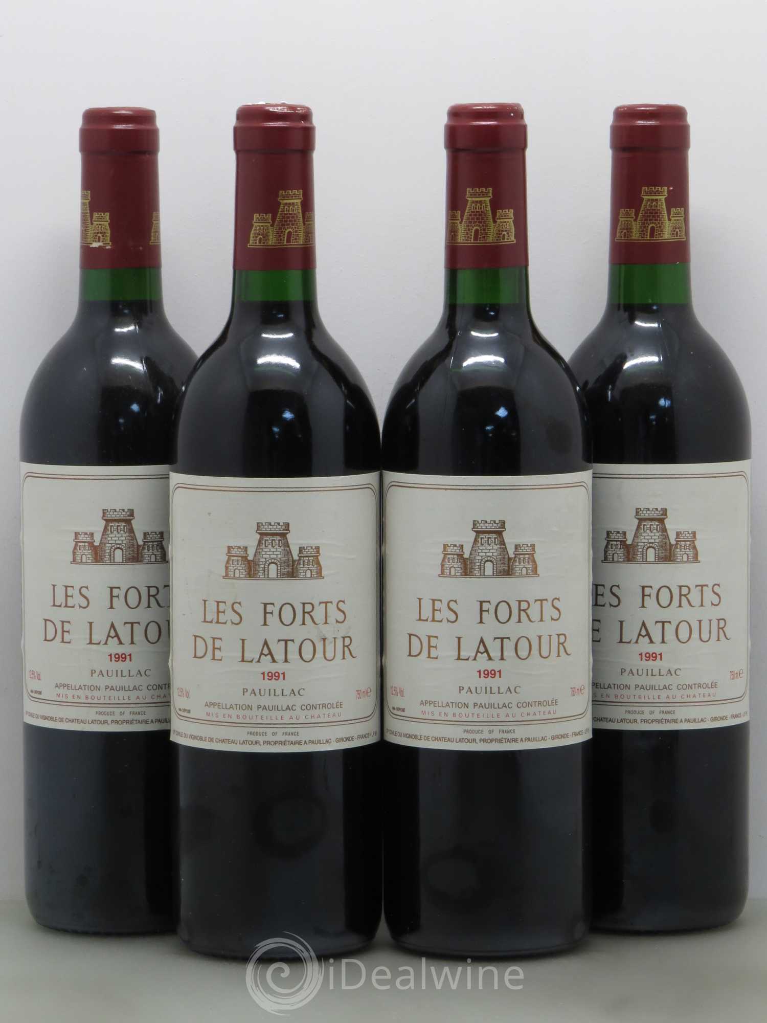 Les Forts de Latour Second Vin 1991 - Lot de 4 bouteilles - 0