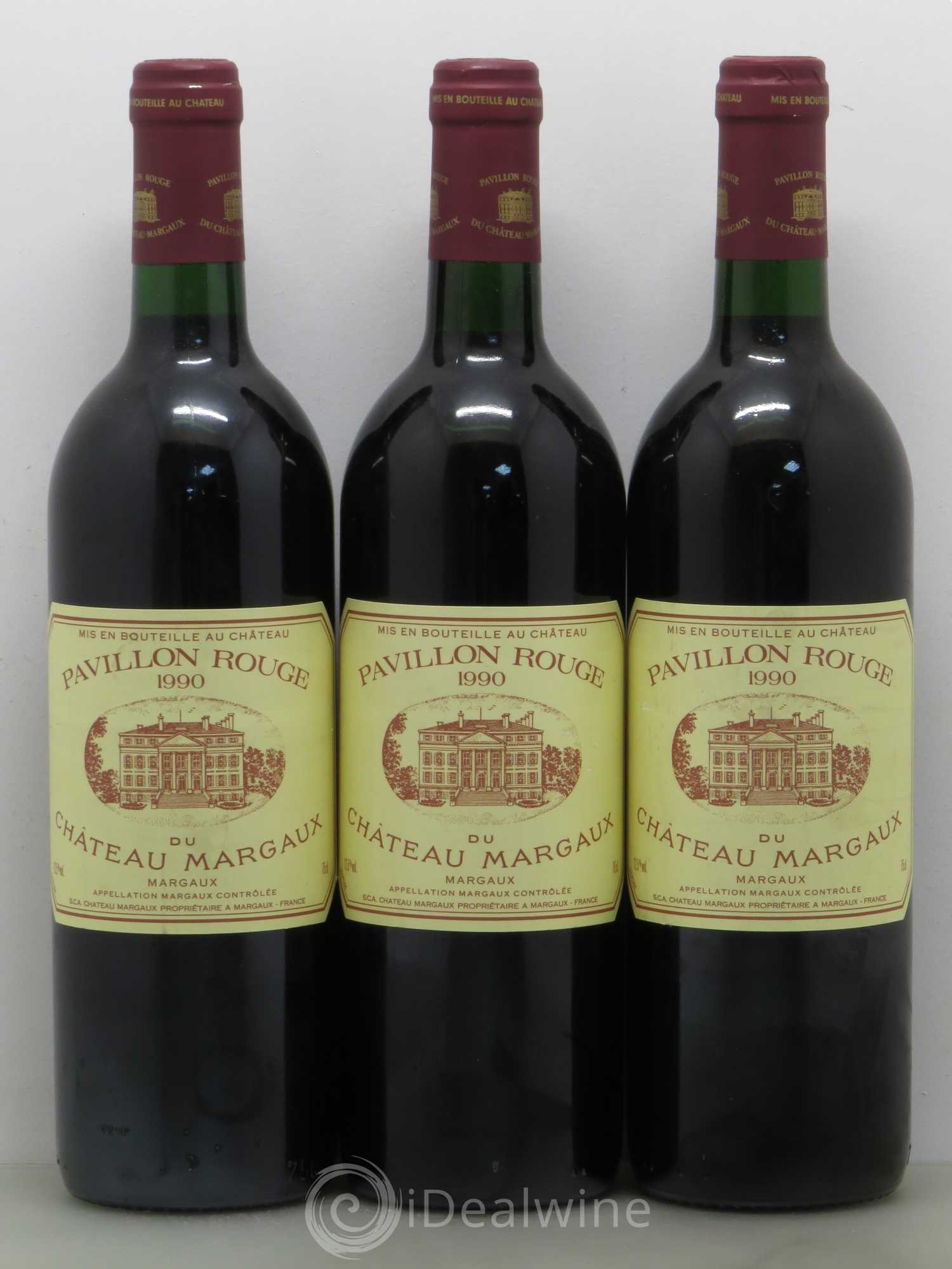 Pavillon Rouge du Château Margaux Second Vin 1990 - Lot de 3 bouteilles - 0