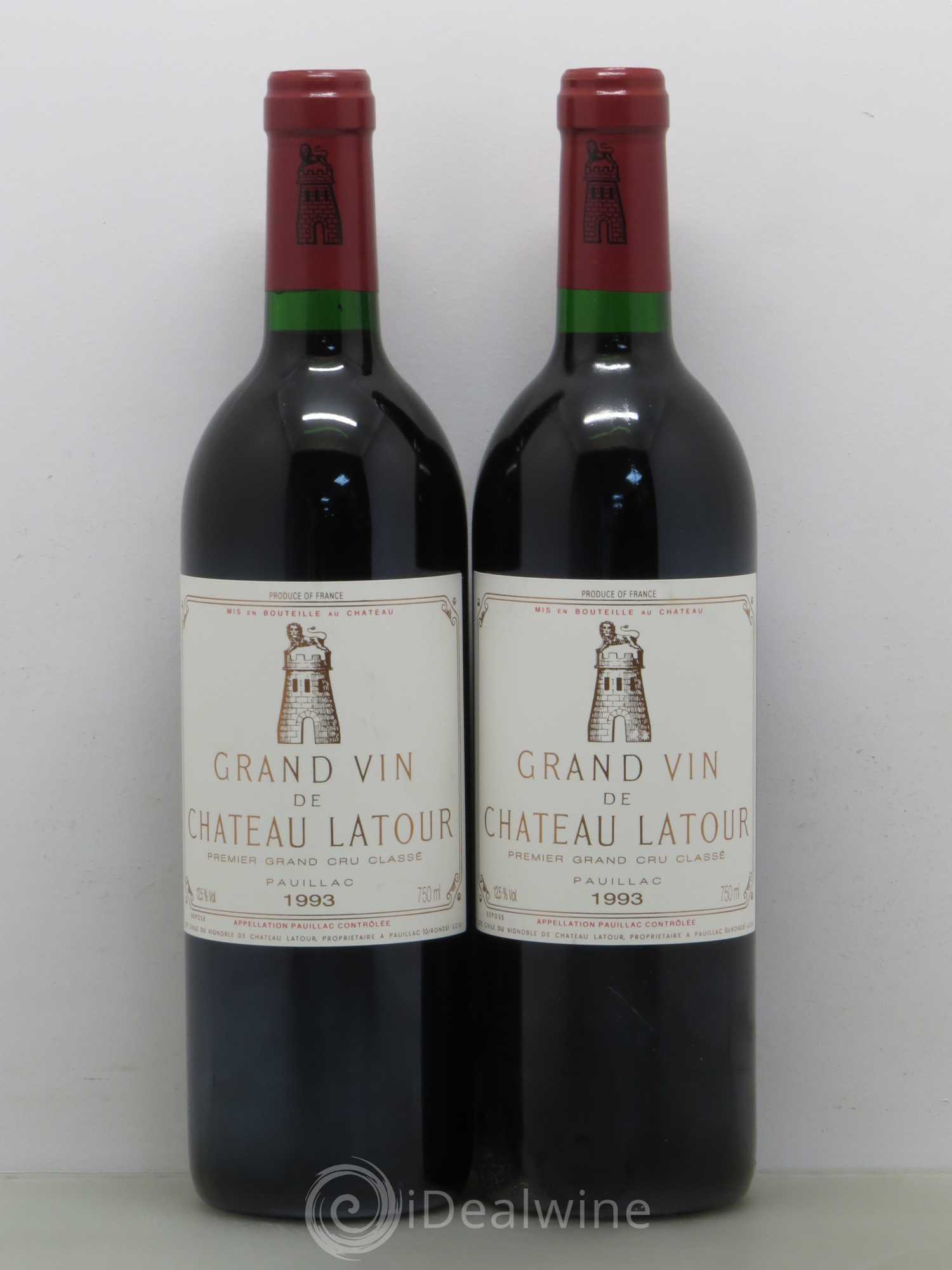 Château Latour 1er Grand Cru Classé 1993 - Lot de 2 bouteilles - 0