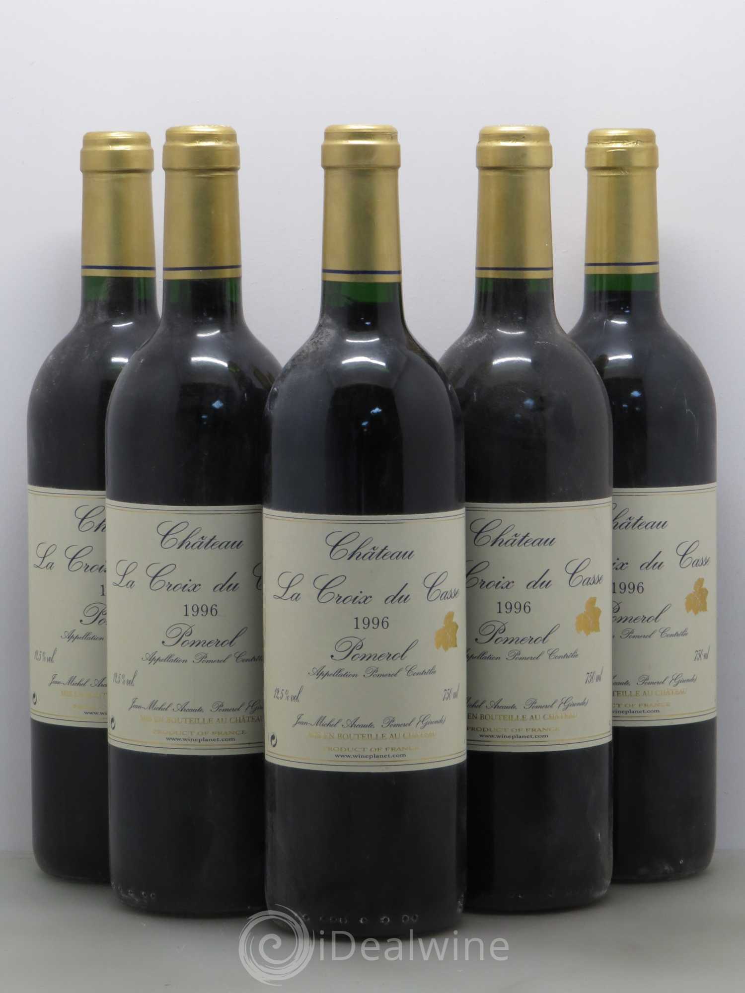 Château la Croix du Casse 1996 - Lot de 5 bouteilles - 0