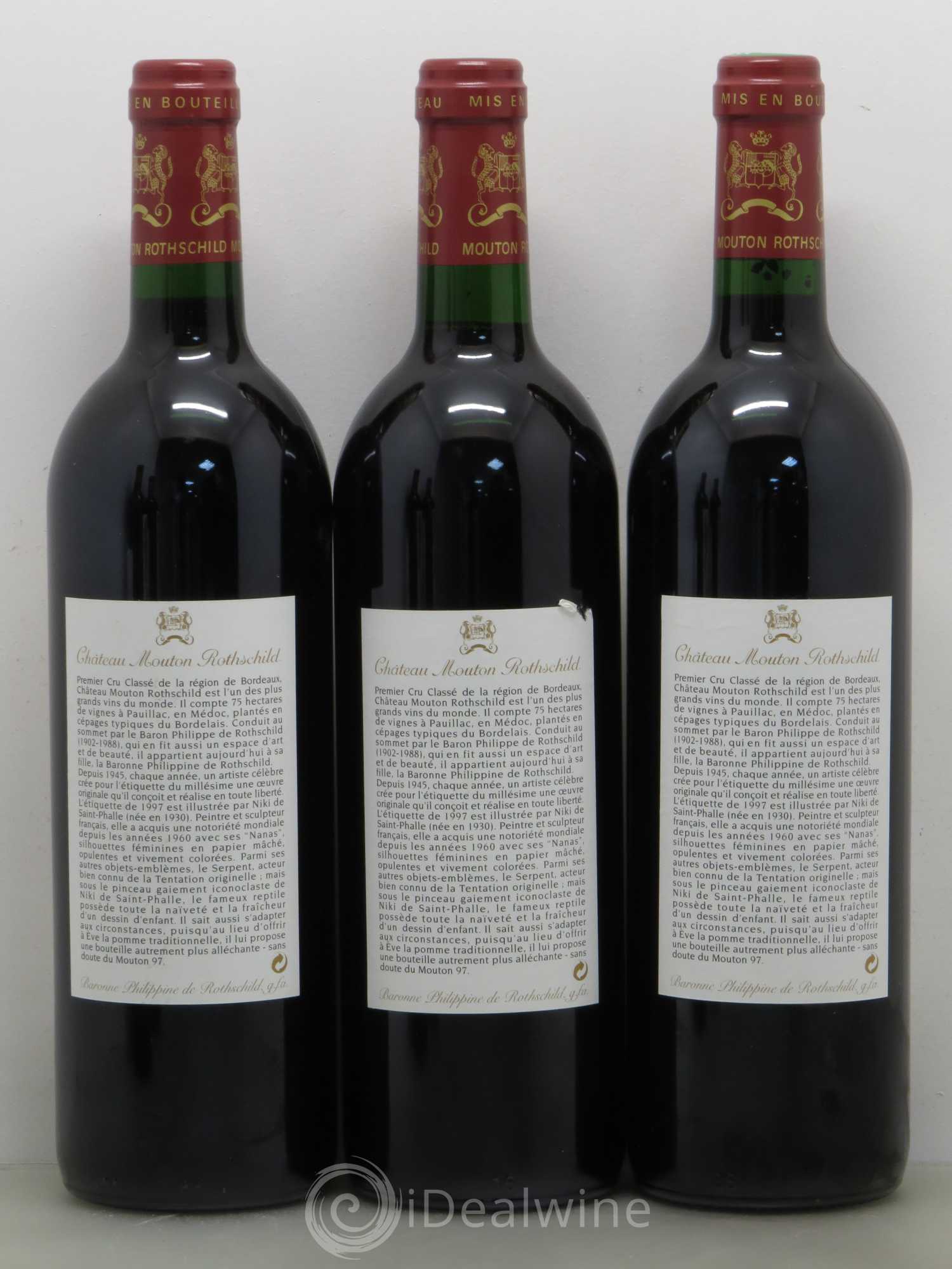 Château Mouton Rothschild 1er Grand Cru Classé 1997 - Lot de 5 bouteilles - 2