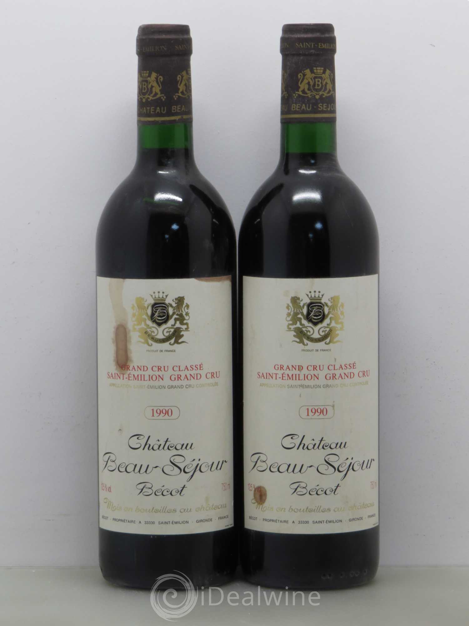 Château Beau-Séjour Bécot 1er Grand Cru Classé B 1990 - Lot de 5 bouteilles - 2