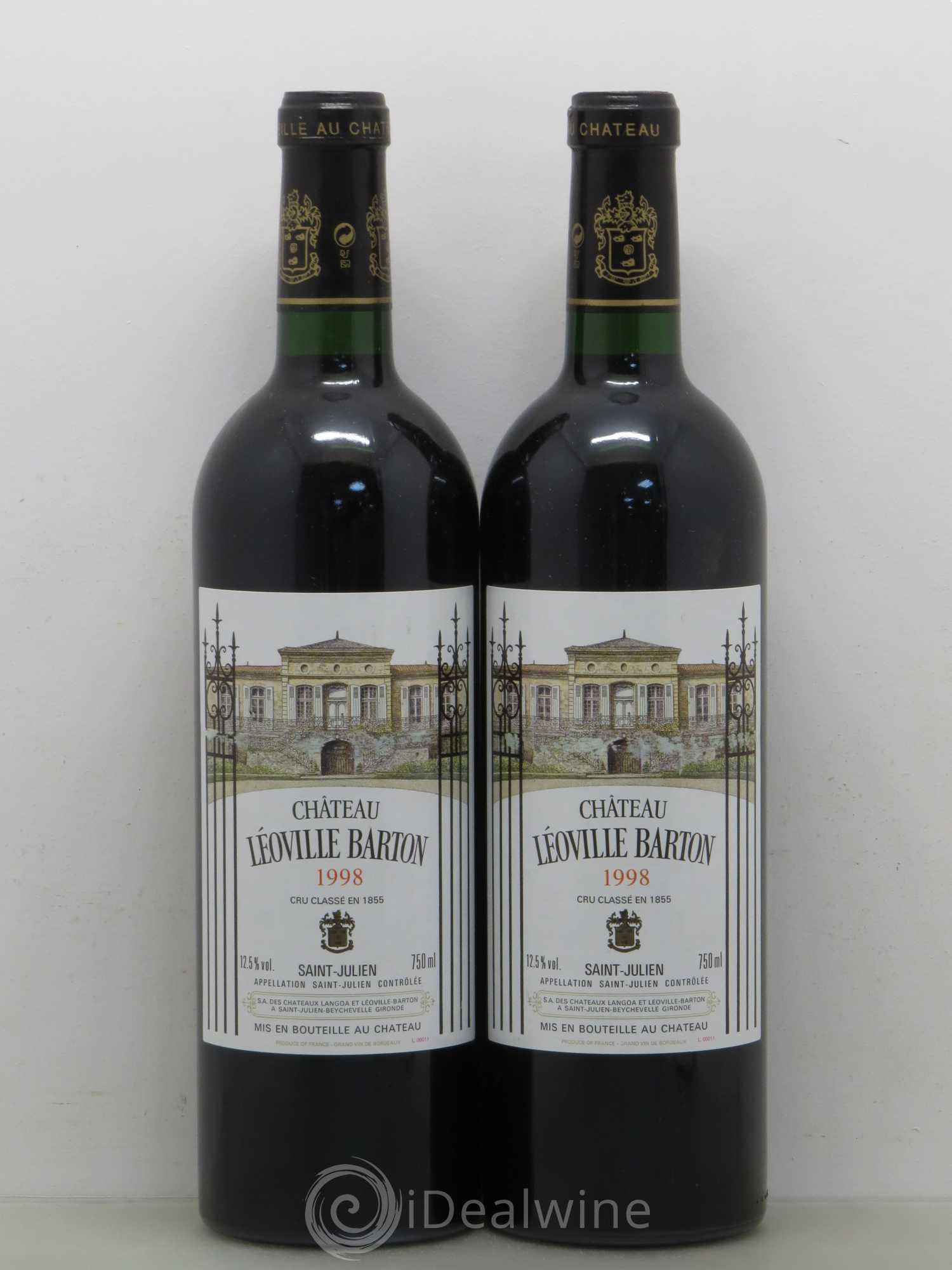 Château Léoville Barton 2ème Grand Cru Classé 1998 - Lot de 2 bouteilles - 0