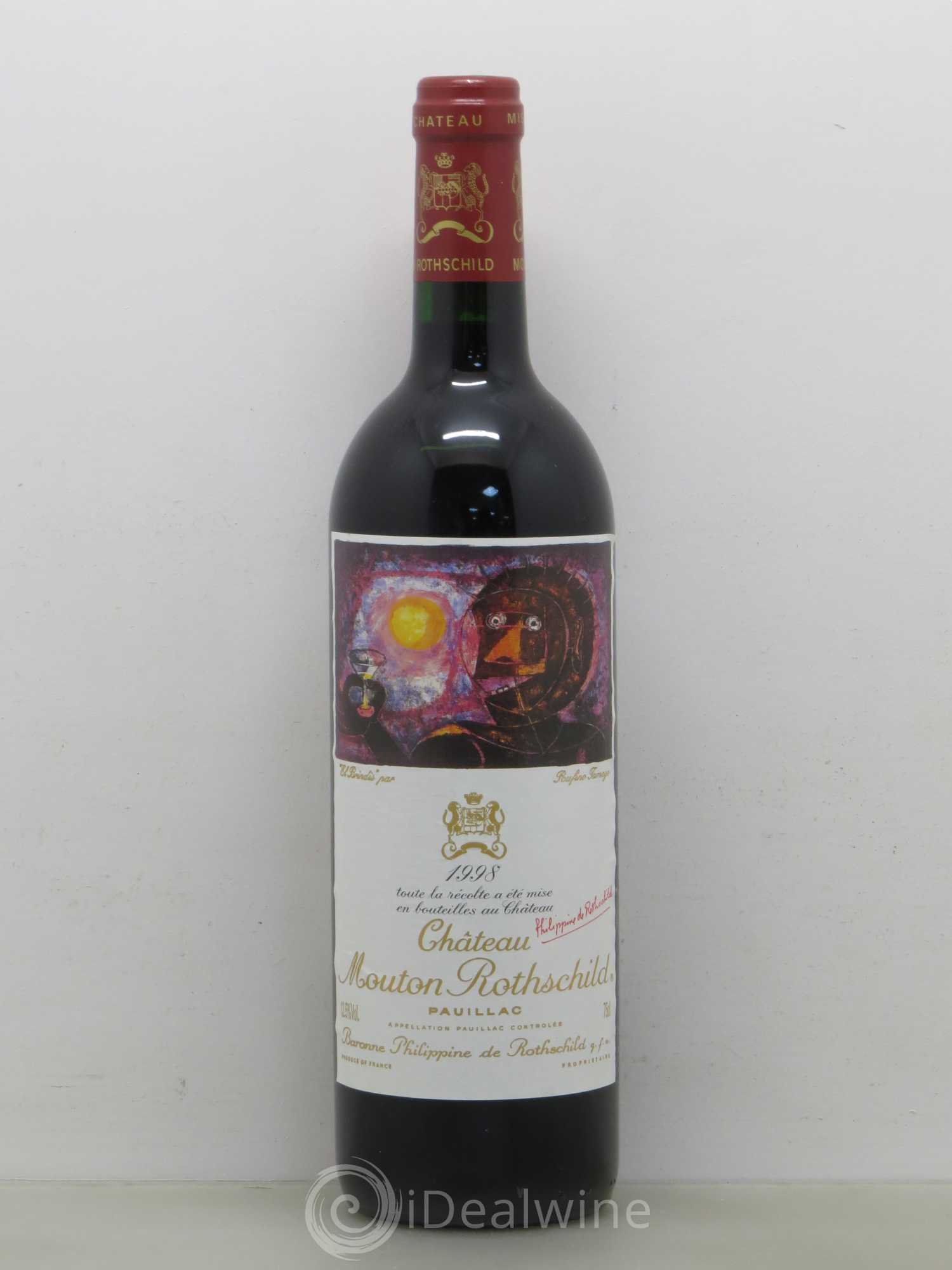 Château Mouton Rothschild 1er Grand Cru Classé 1998 - Lot de 1 bouteille - 0