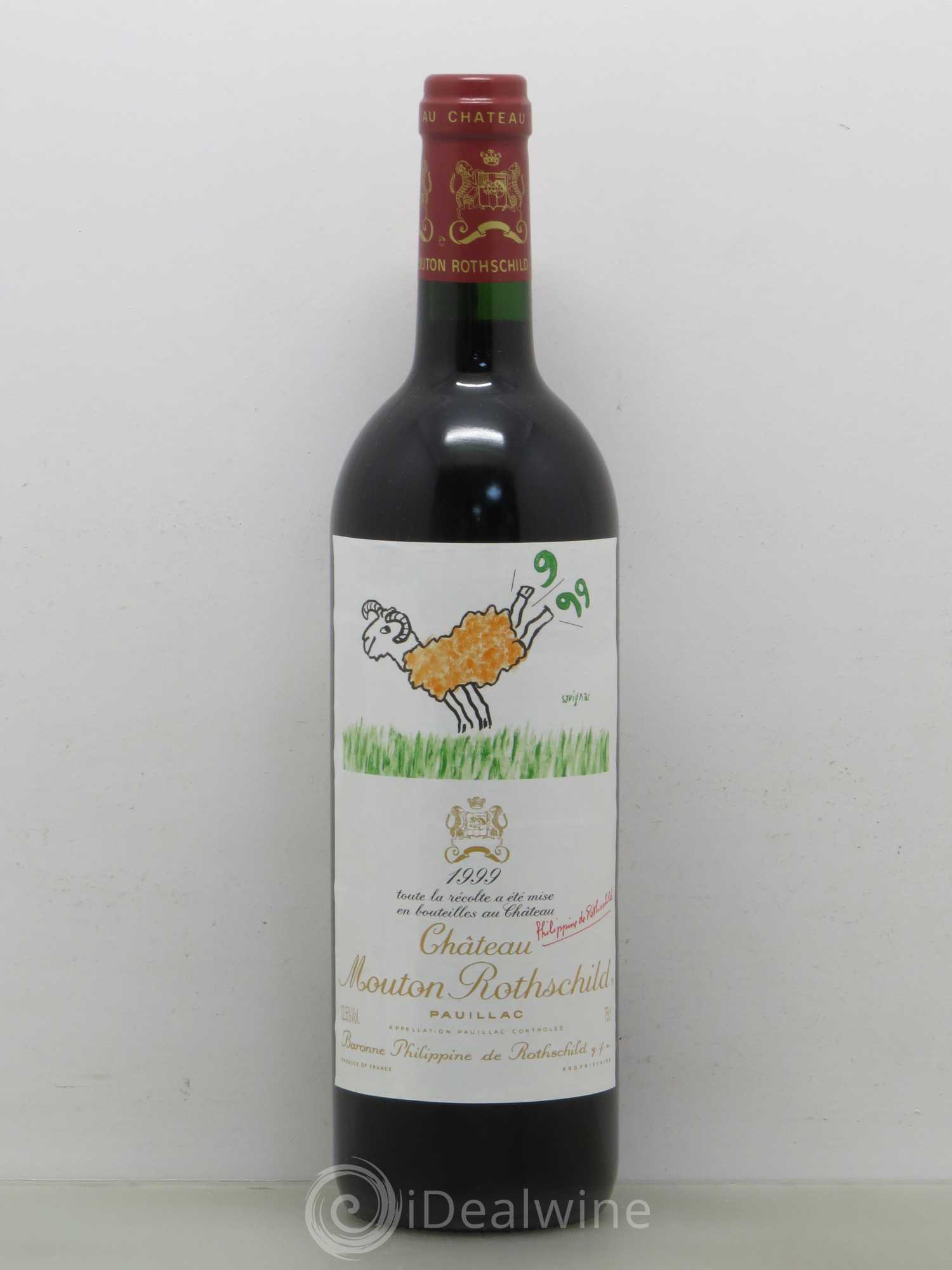 Château Mouton Rothschild 1er Grand Cru Classé 1999 - Lot de 1 bouteille - 0