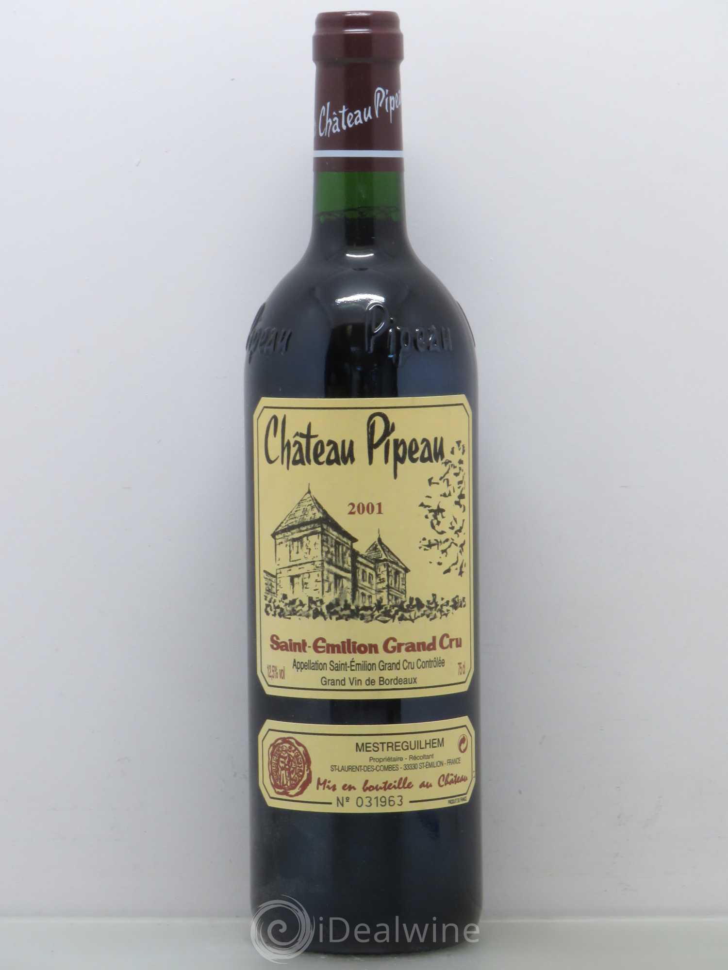 Château Pipeau 2001 - Lot de 1 bouteille - 0