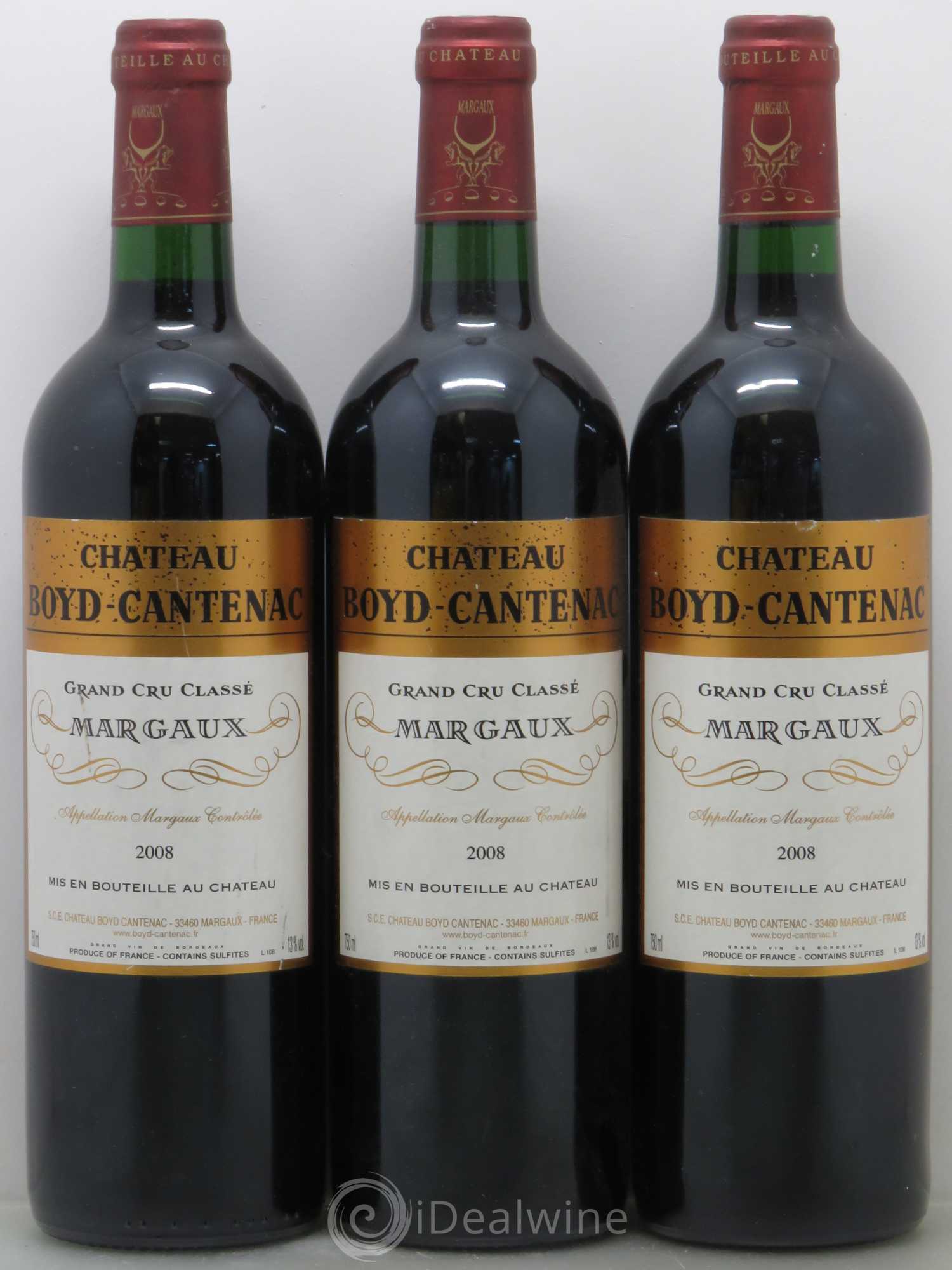 Château Boyd Cantenac 3ème Grand Cru Classé 2008 - Lot de 3 bouteilles - 0