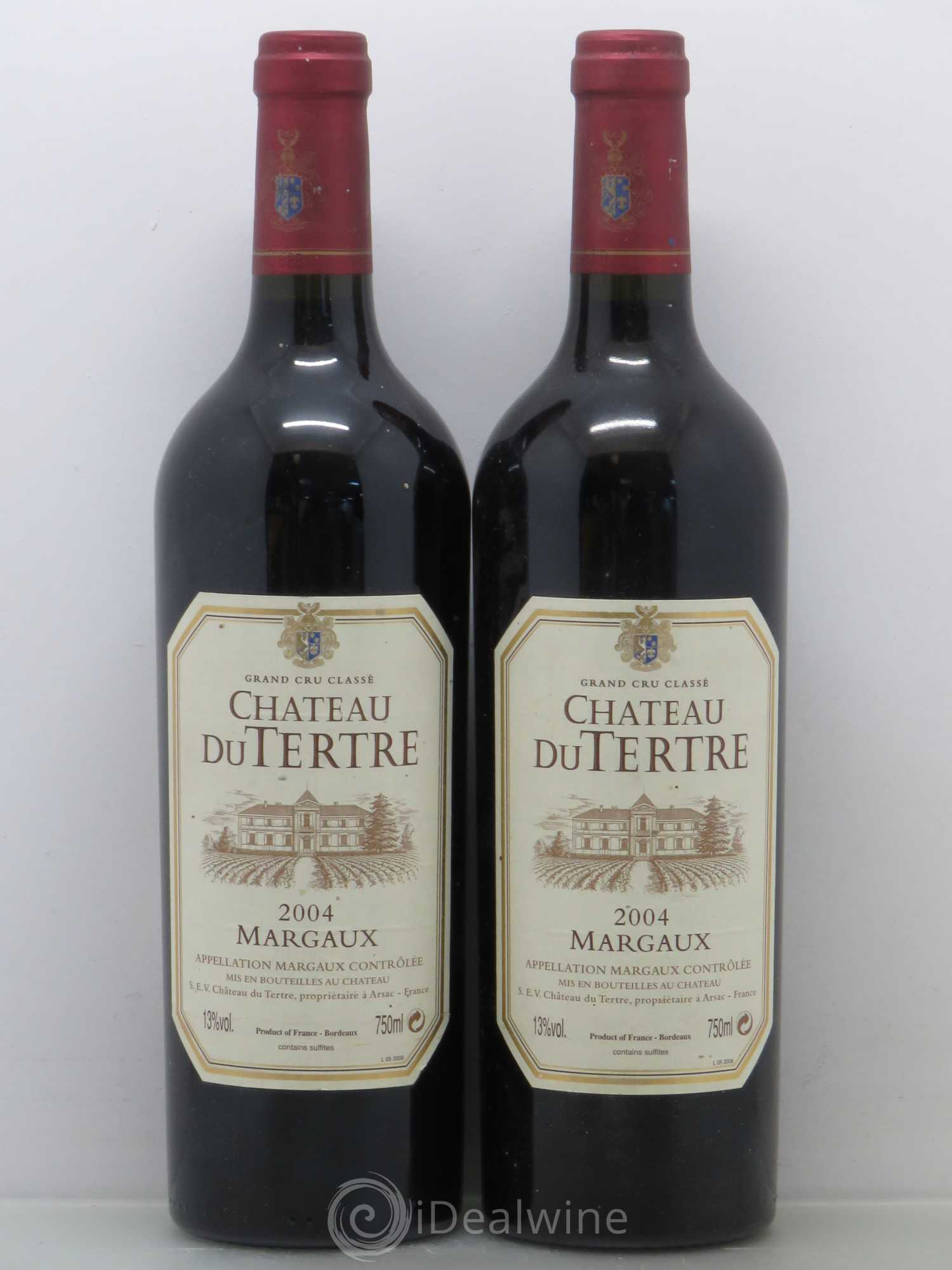 Château du Tertre 5ème Grand Cru Classé 2004 - Lot de 2 bouteilles - 0