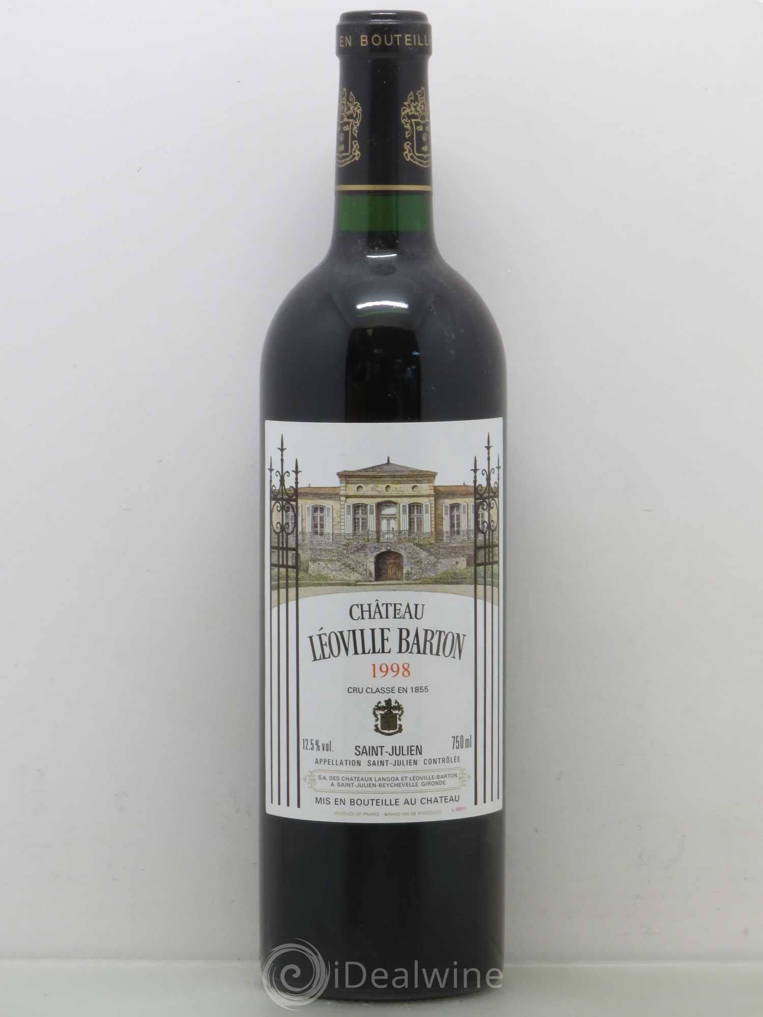Château Léoville Barton 2ème Grand Cru Classé 1998 - Lot de 1 bouteille - 0
