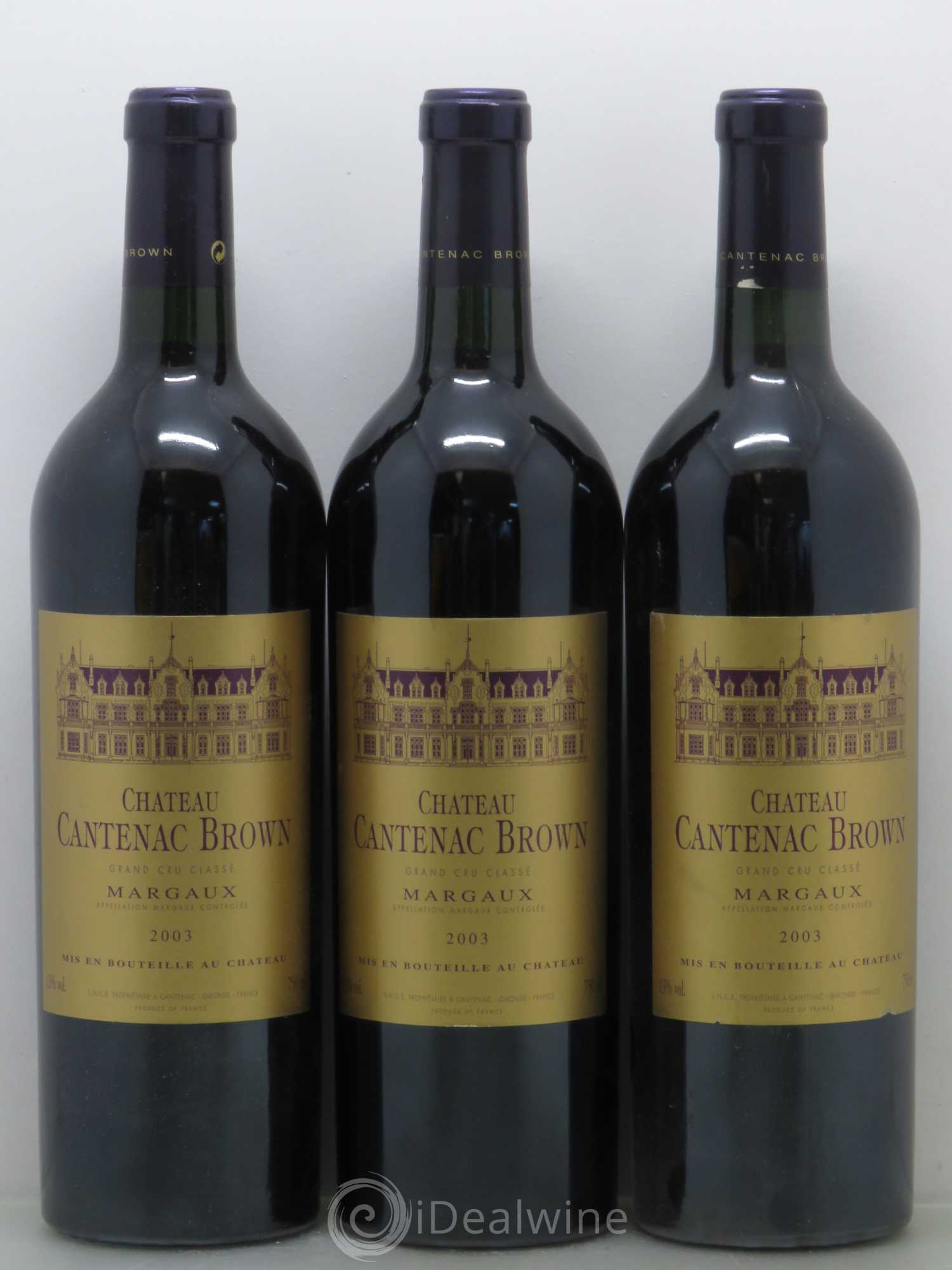 Château Cantenac Brown 3ème Grand Cru Classé 2003 - Lot de 6 bouteilles - 2