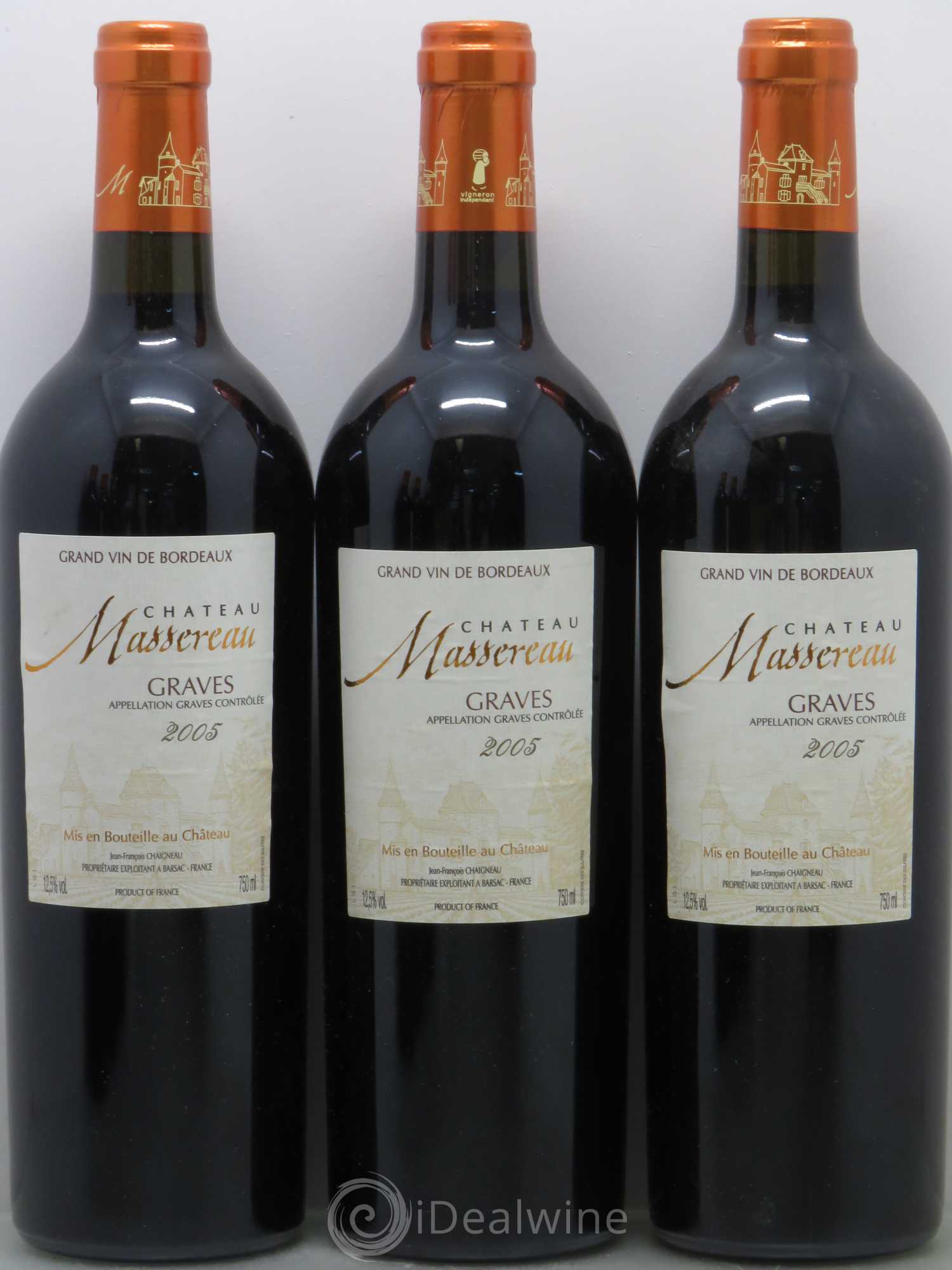 Bordeaux Château Massereau 2005 - Lot de 6 bouteilles - 1