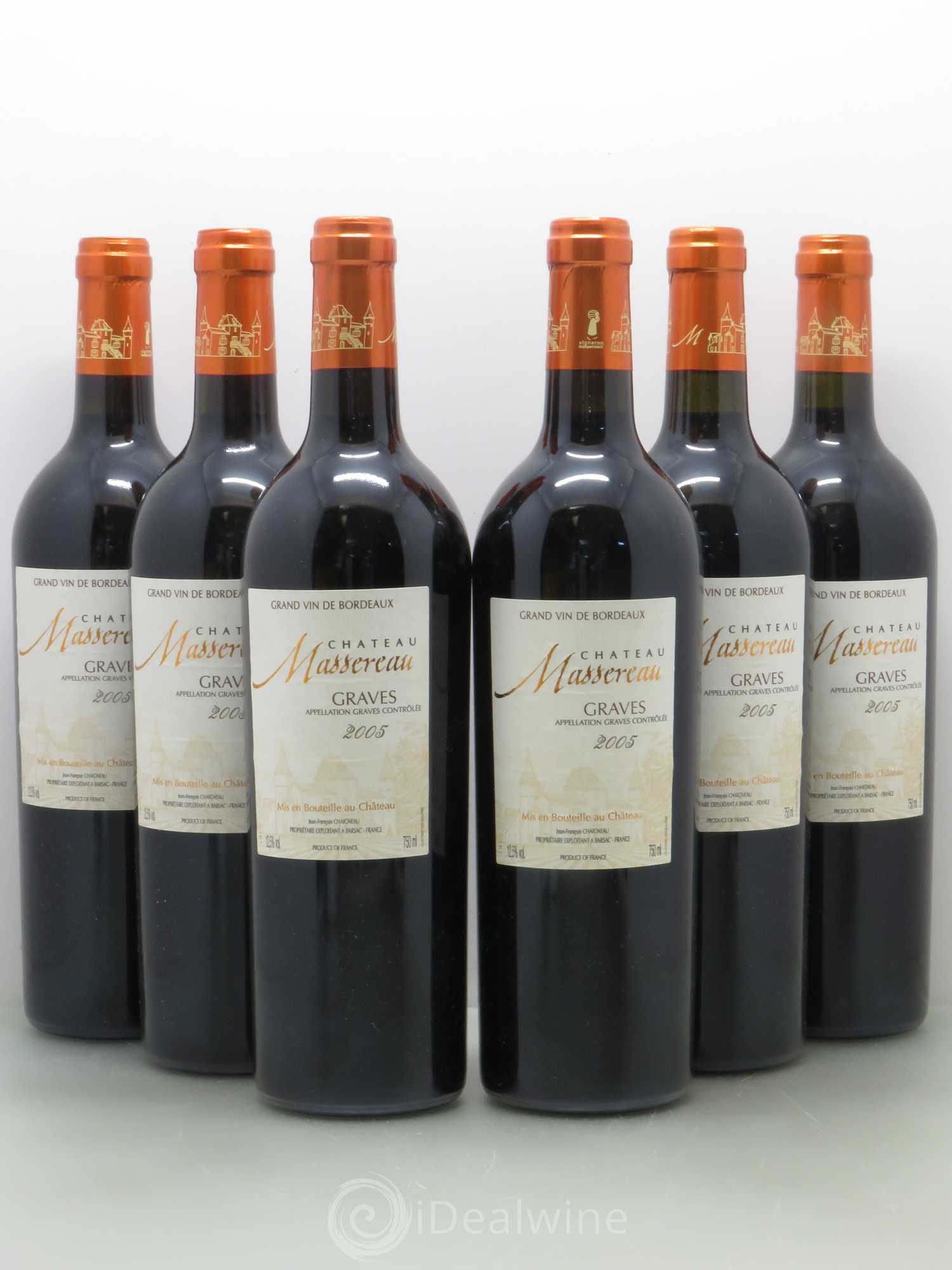 Bordeaux Château Massereau 2005 - Lot de 6 bouteilles - 0