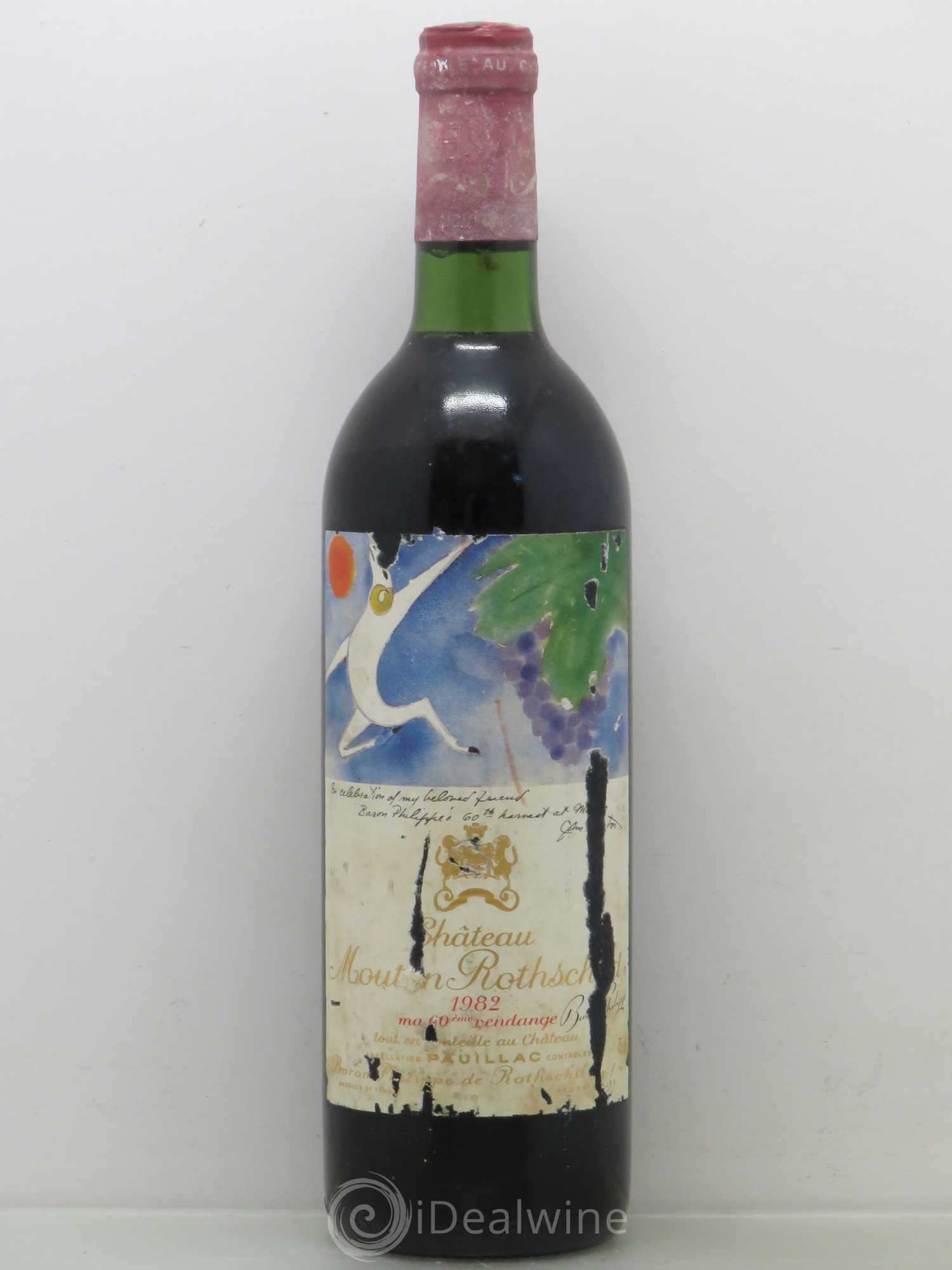 Château Mouton Rothschild 1er Grand Cru Classé 1982 - Lot de 1 bouteille - 0