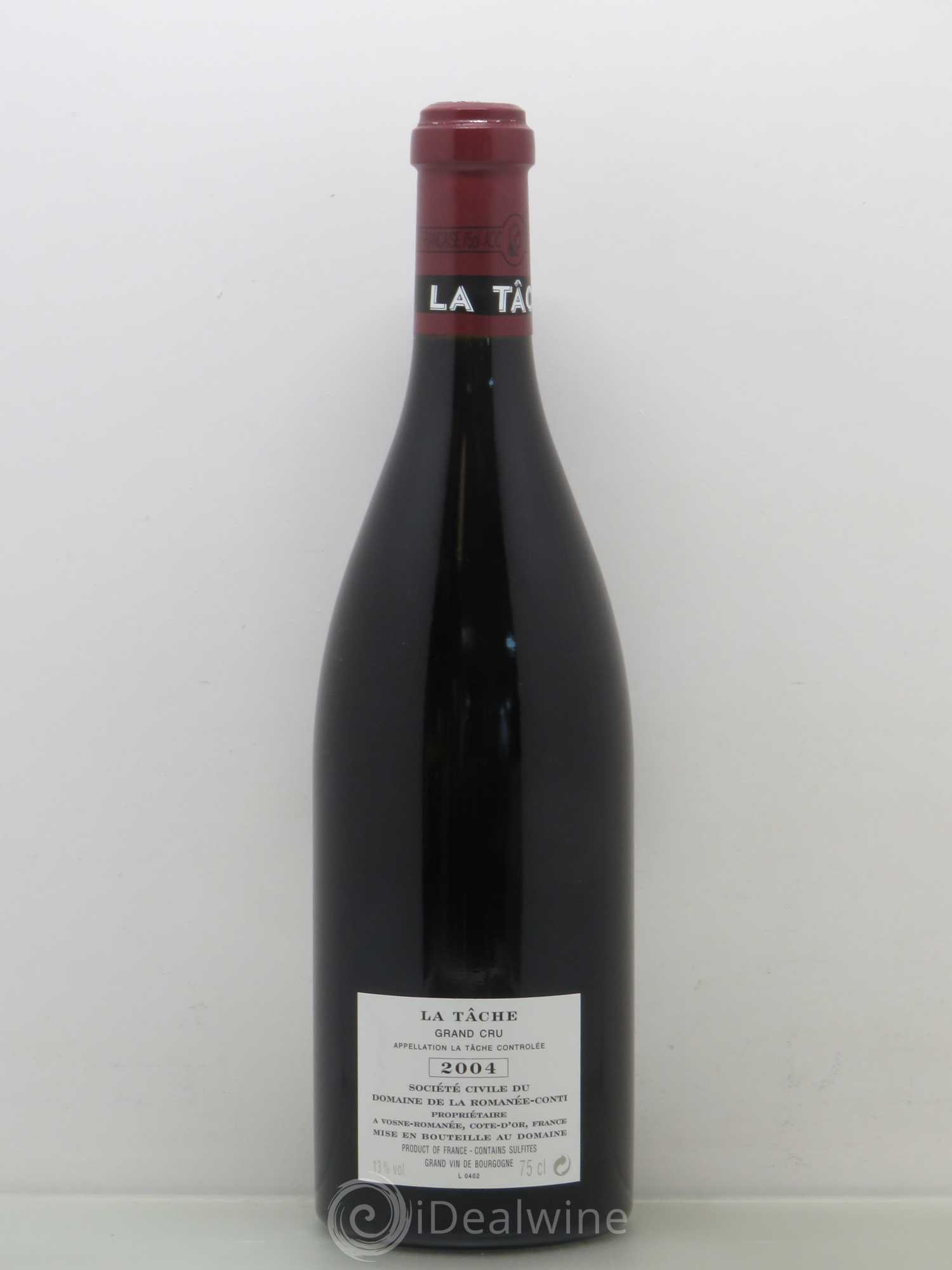 La Tâche Grand Cru Domaine de la Romanée-Conti 2004 - Lot de 1 bouteille - 1