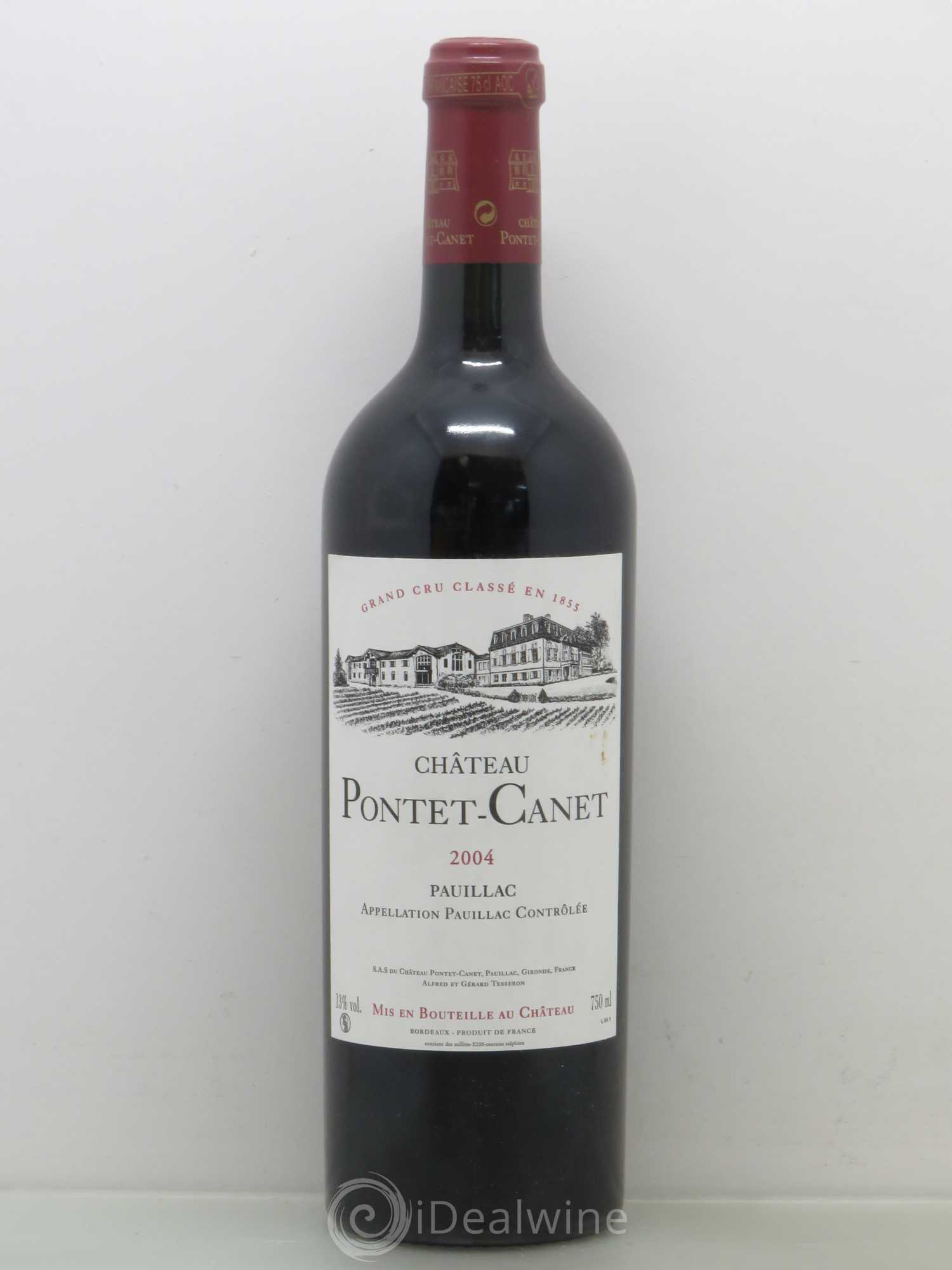 Château Pontet Canet 5ème Grand Cru Classé 2004 - Lot de 1 bouteille - 0