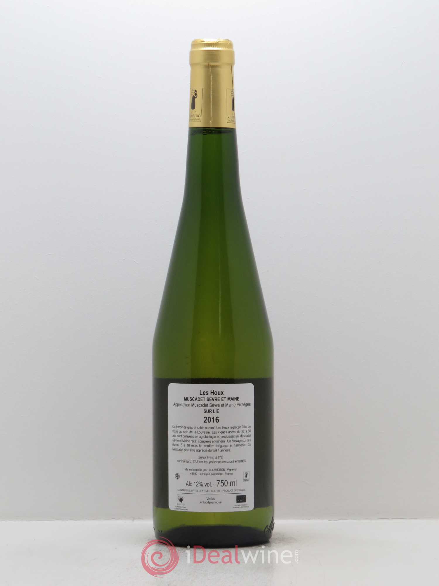 Muscadet-Sèvre-et-Maine Les Houx Jo Landron 2016 - Posten von 1 Flasche - 1