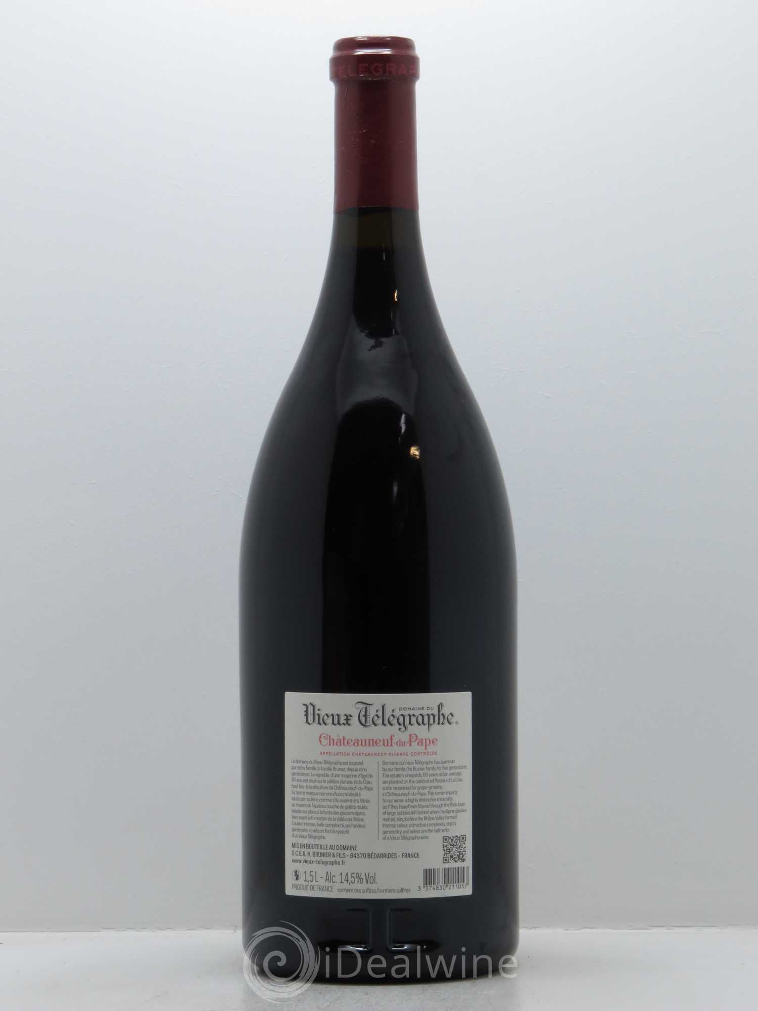 Châteauneuf-du-Pape Vieux Télégraphe (Domaine du) Vignobles Brunier 2015 - Lot de 1 magnum - 1
