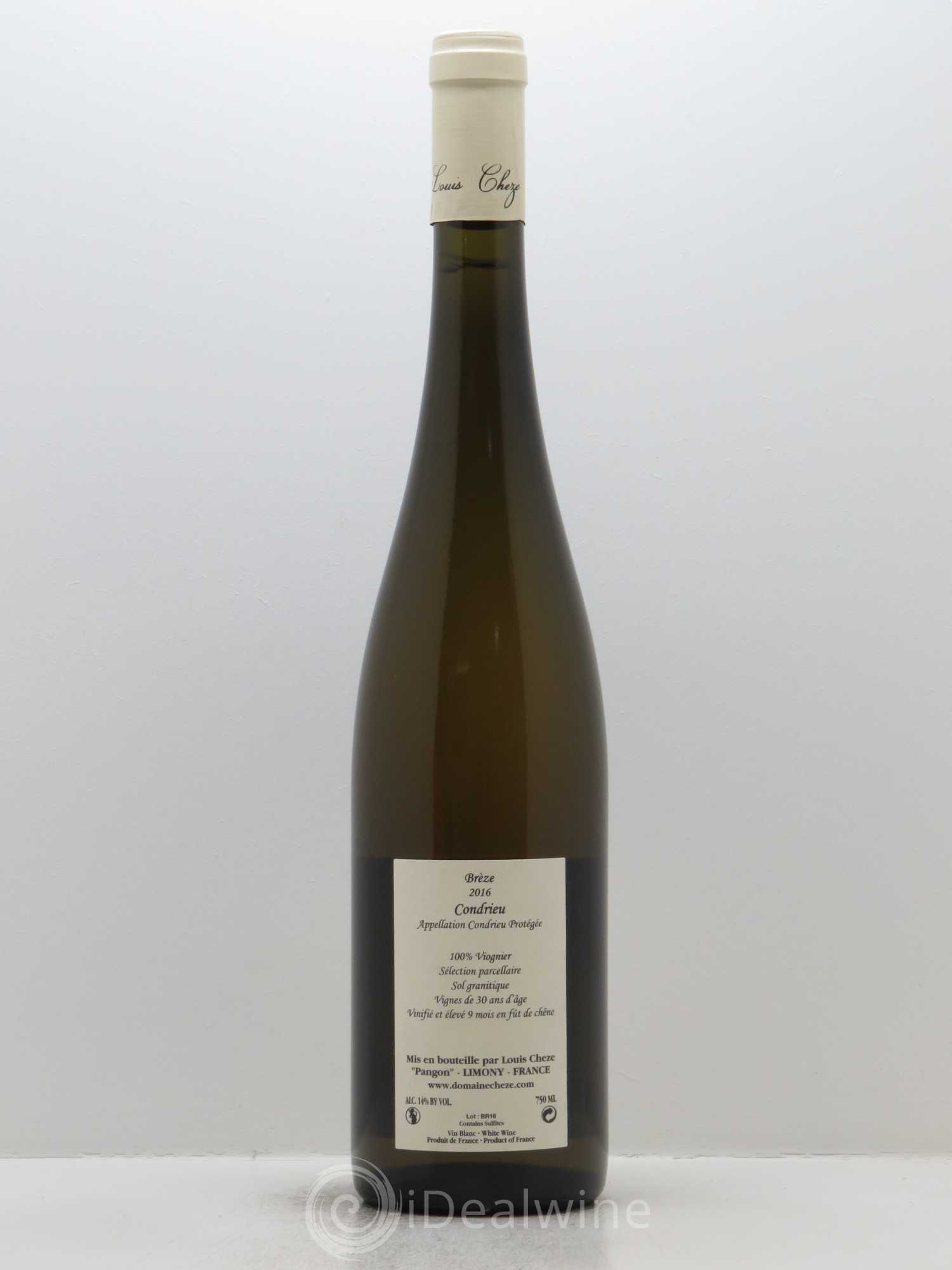 Condrieu Brèze Louis Cheze (Domaine) 2016 - Lot de 1 bouteille - 1
