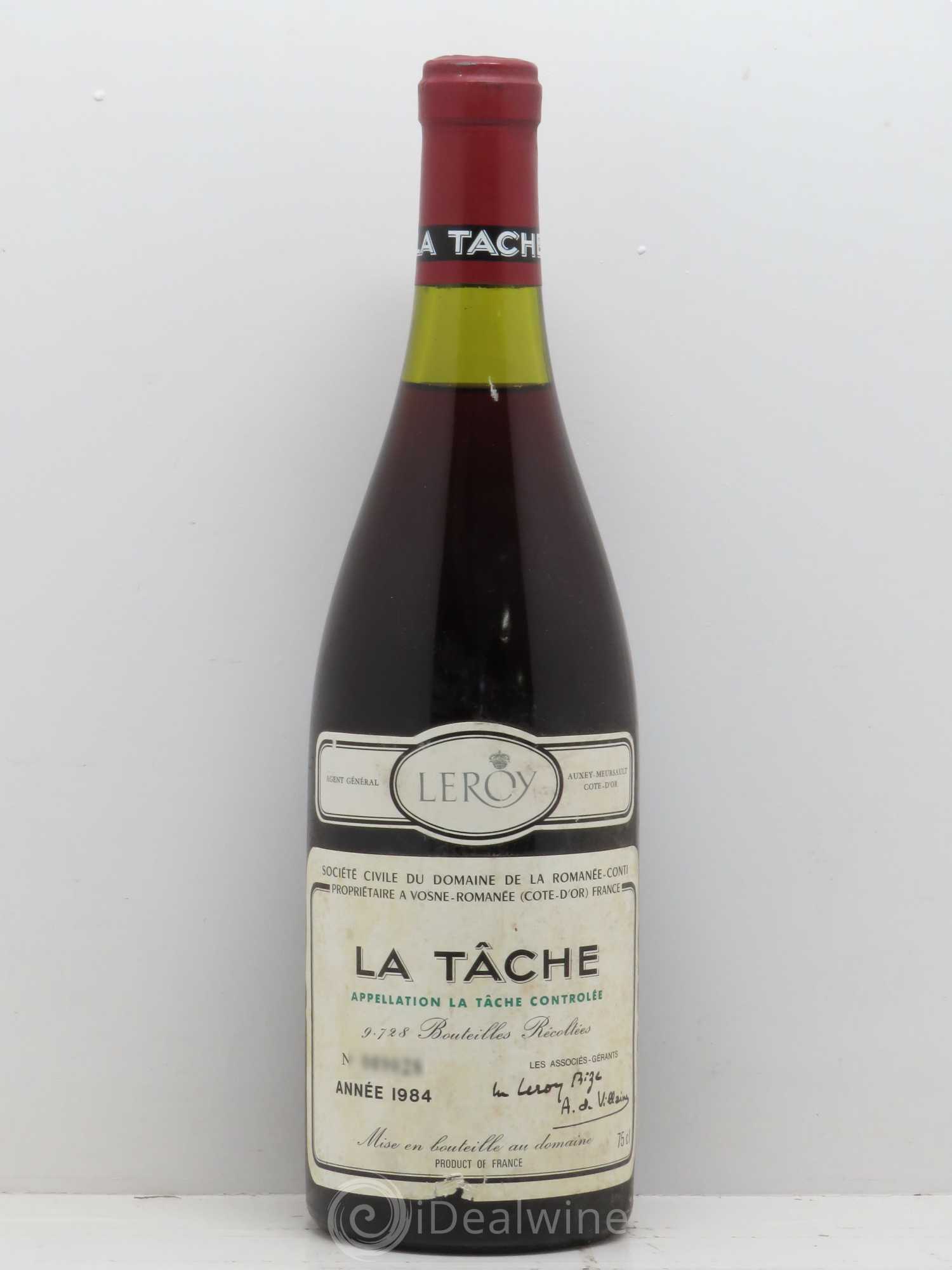 La Tâche Grand Cru Domaine de la Romanée-Conti 1984 - Lot de 1 bouteille - 0