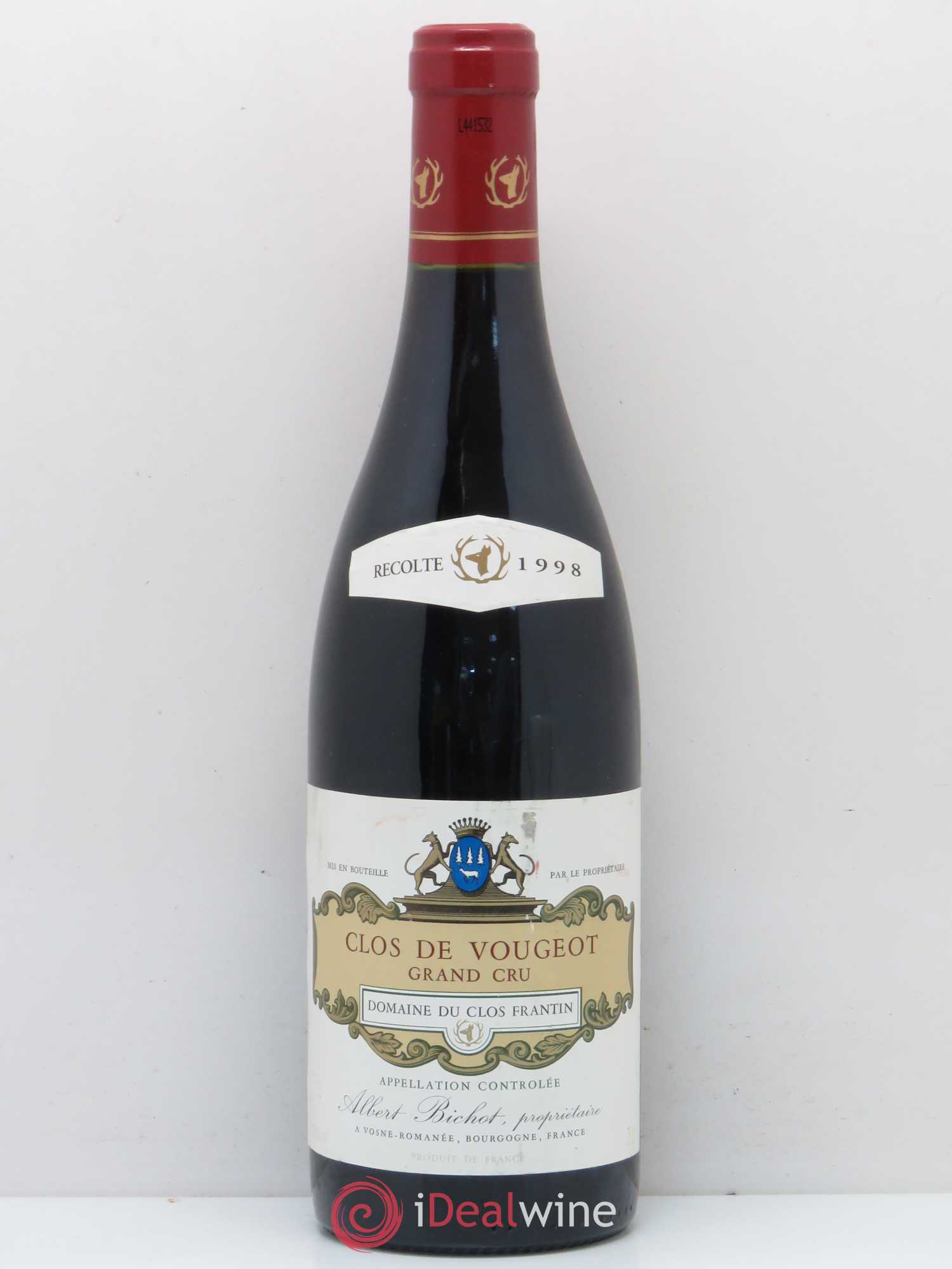 Clos de Vougeot Grand Cru Albert Bichot 1998 - Lot de 1 bouteille - 0