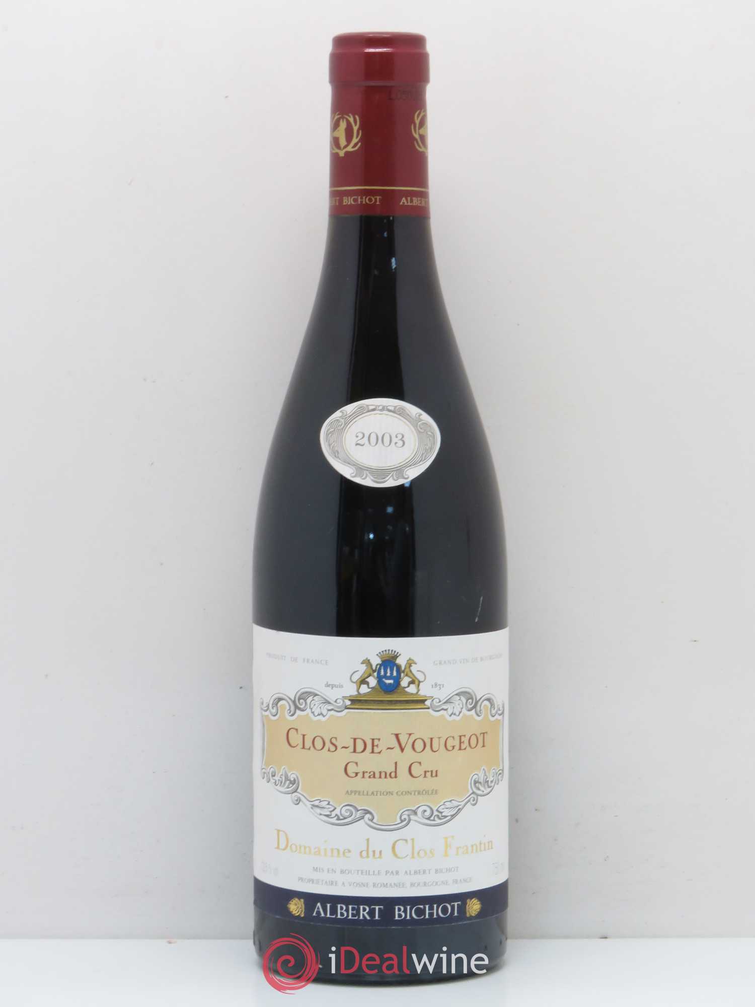 Clos de Vougeot Grand Cru Albert Bichot 2003 - Lot de 1 bouteille - 0