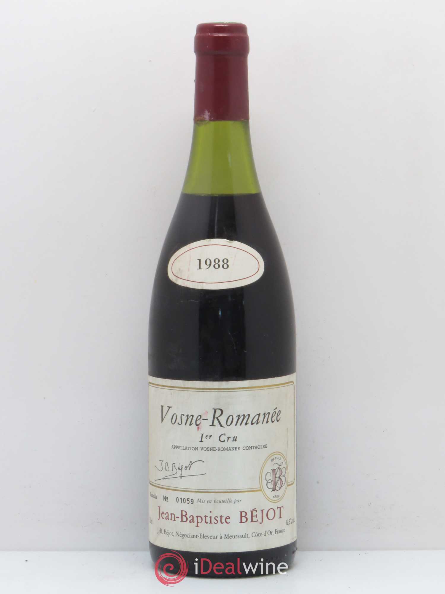 Vosne-Romanée Jean Baptiste Béjot 1988 - Lot de 1 bouteille - 0