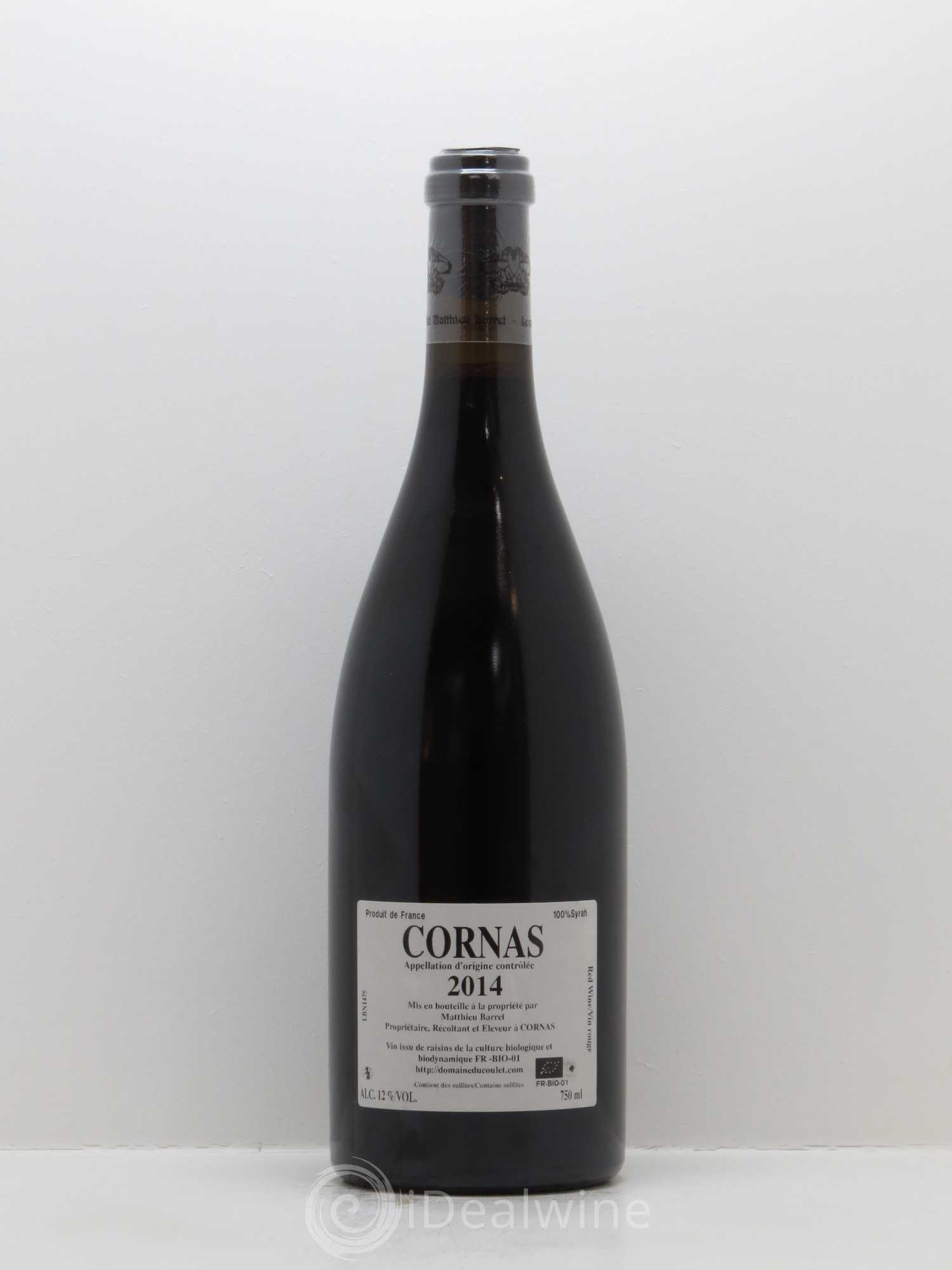 Cornas Billes Noires Coulet (Domaine du) - Matthieu Barret 2014 - Lot de 1 bouteille - 1
