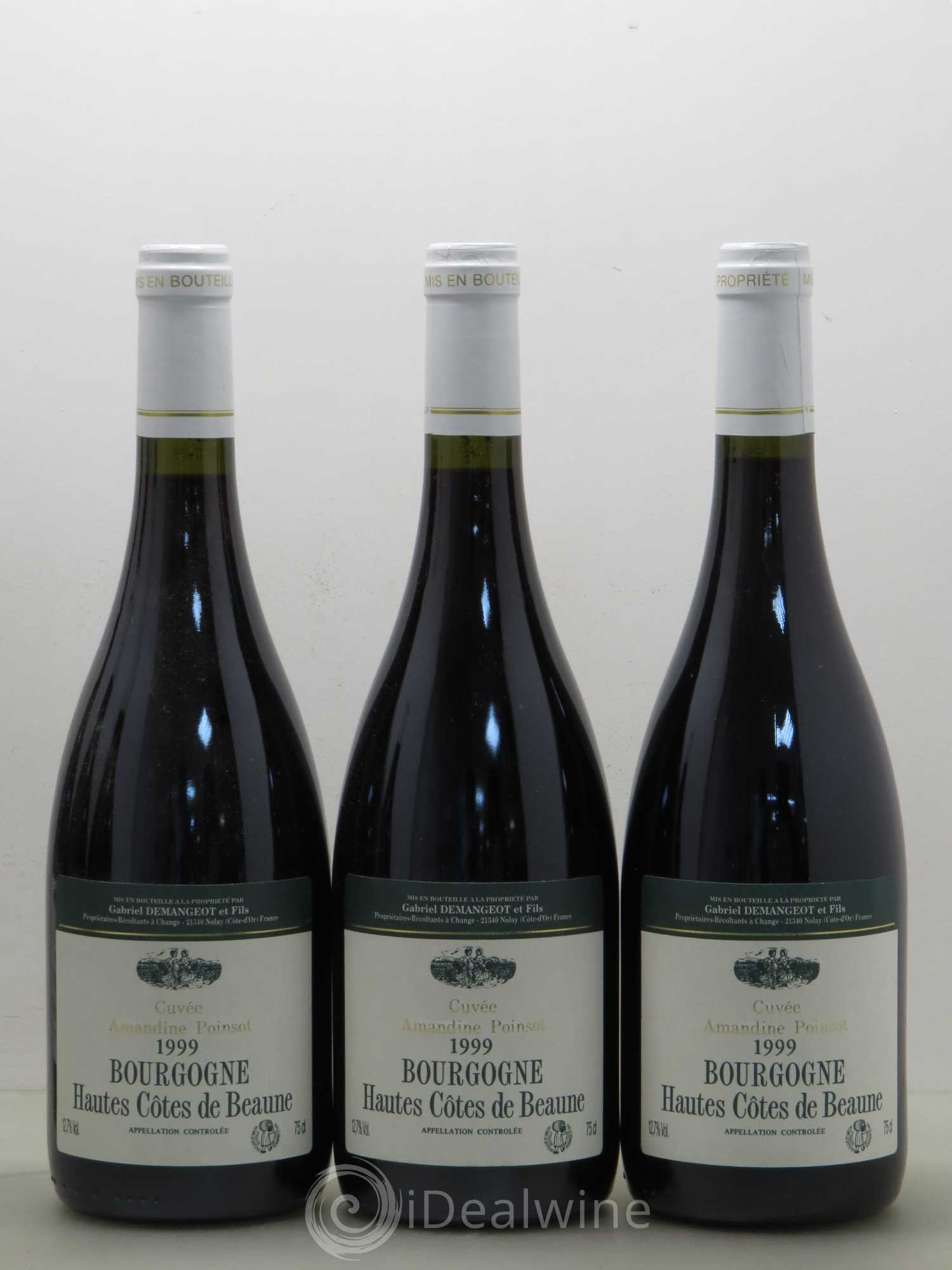 Hautes-Côtes de Beaune Cuvee Amandine Poinsot Gabriel Demangeot (sans prix de réserve) 1999 - Posten von 6 Flaschen - 1