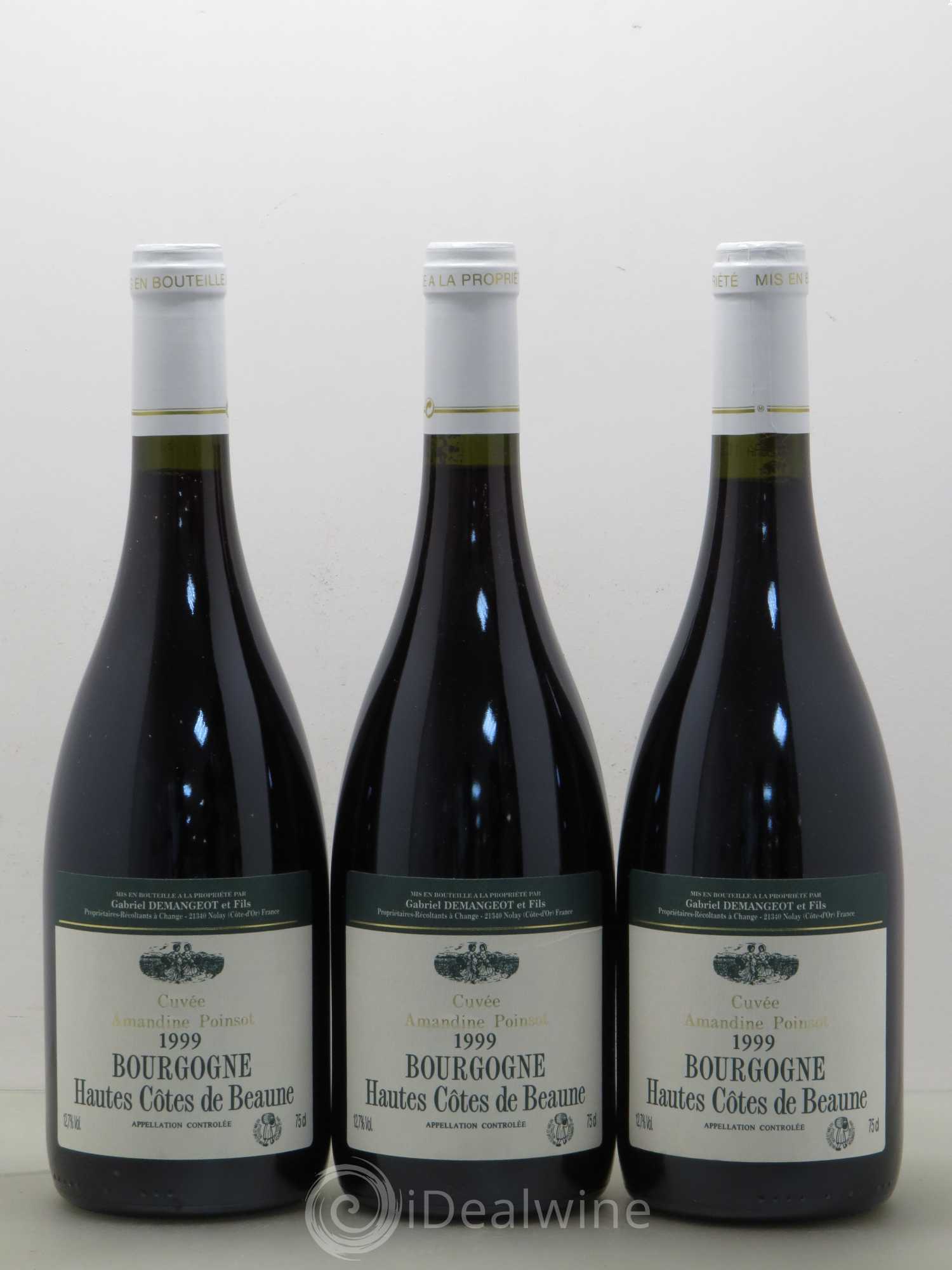 Hautes-Côtes de Beaune Cuvee Amandine Poinsot Gabriel Demangeot (sans prix de réserve) 1999 - Posten von 6 Flaschen - 2