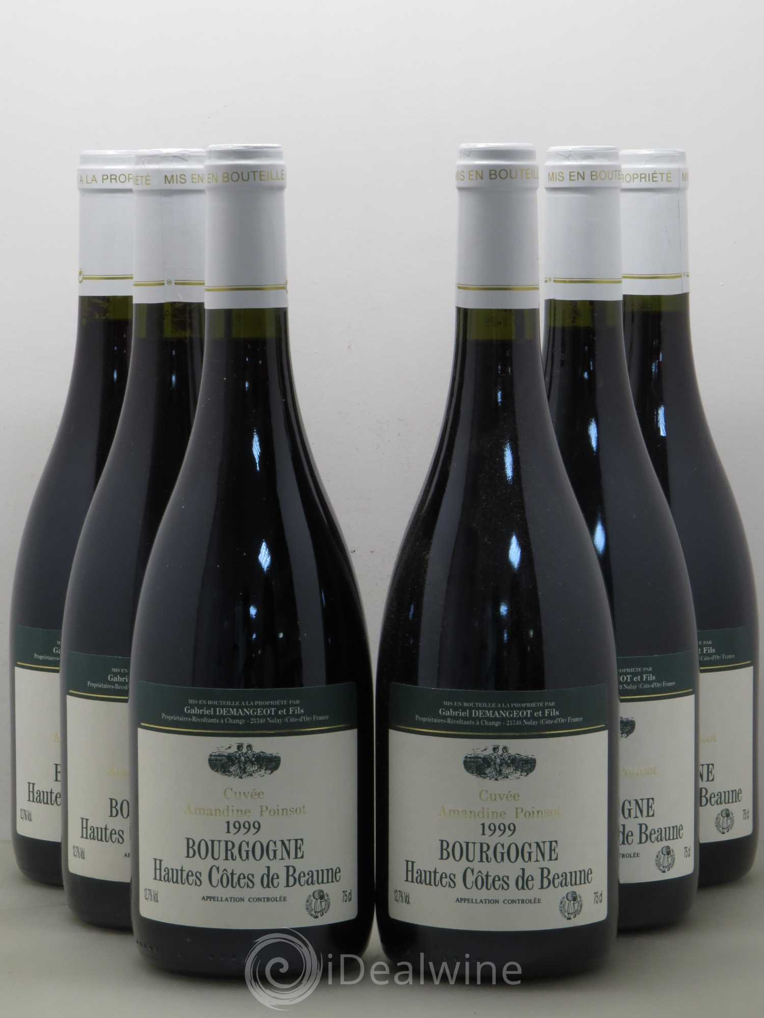 Hautes-Côtes de Beaune Cuvee Amandine Poinsot Gabriel Demangeot (sans prix de réserve) 1999 - Posten von 6 Flaschen - 0