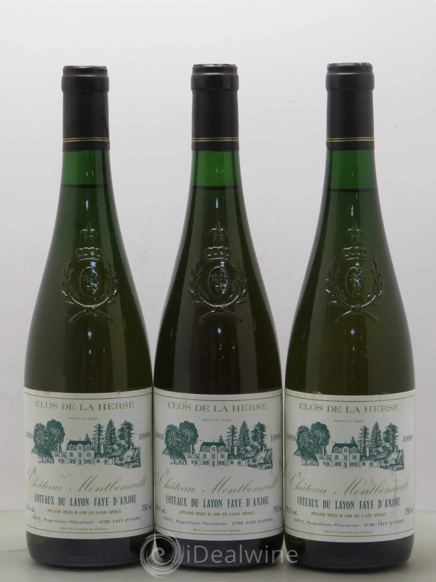 Coteaux du Layon Château Montbenault Clos de la Herse (sans prix de réserve) 1989 - Lotto di 6 bottiglie - 2