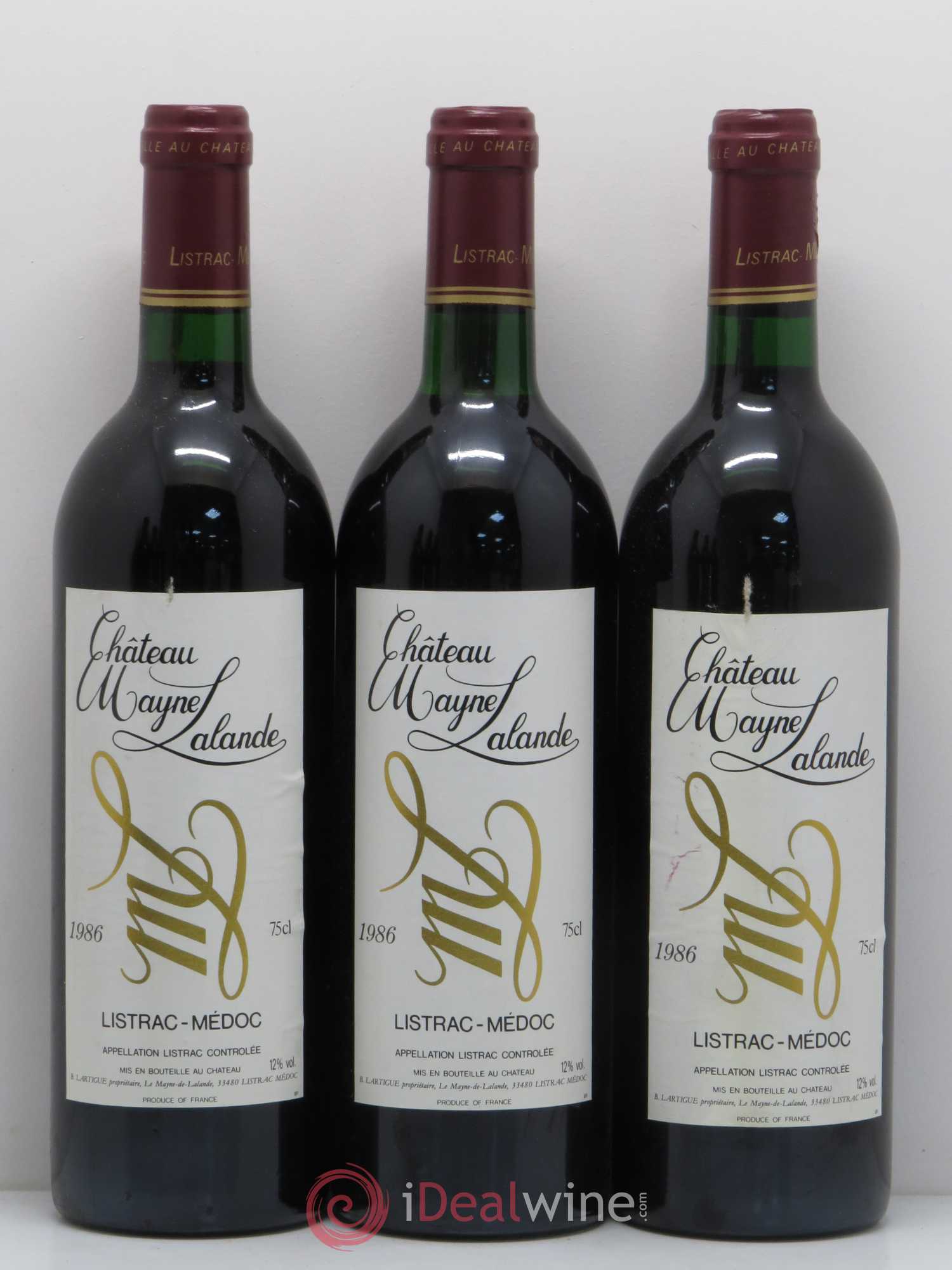 Château Mayne Lalande Cru Bourgeois (sans prix de réserve) 1986 - Lot de 6 bouteilles - 2