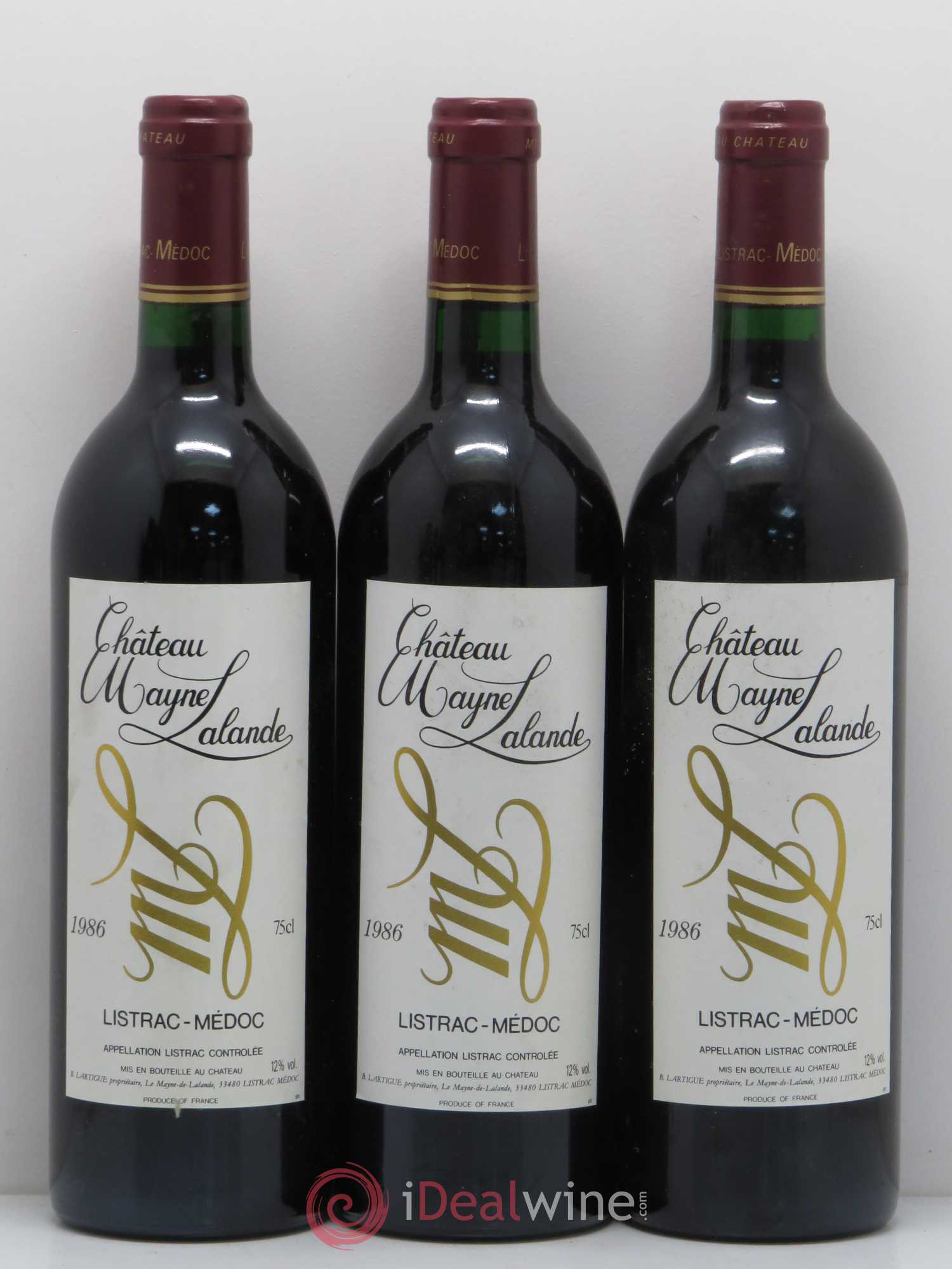 Château Mayne Lalande Cru Bourgeois  (sans prix de réserve) 1986 - Lot de 6 bouteilles - 2