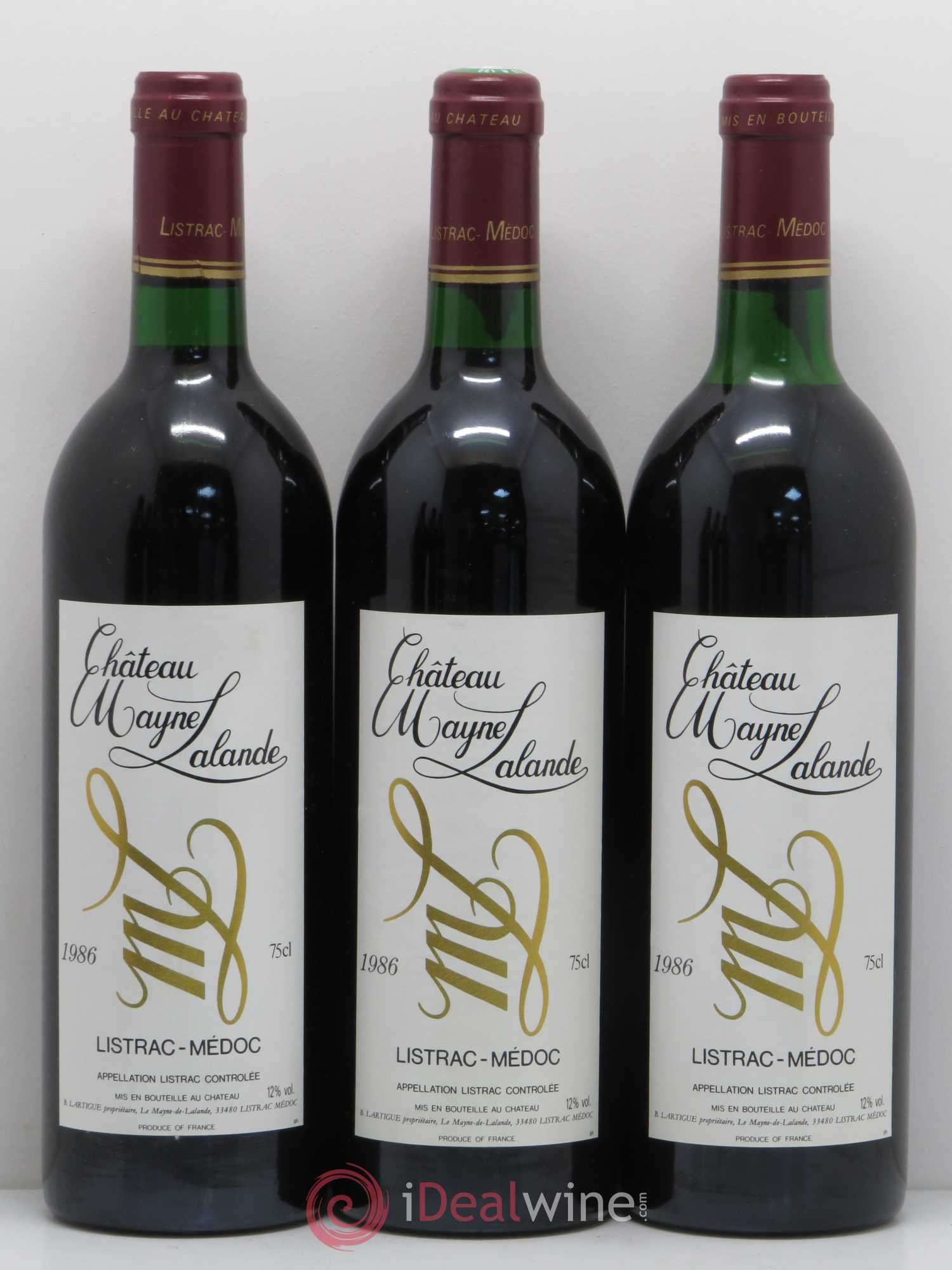 Château Mayne Lalande Cru Bourgeois (sans prix de réserve) 1986 - Lot de 6 bouteilles - 2