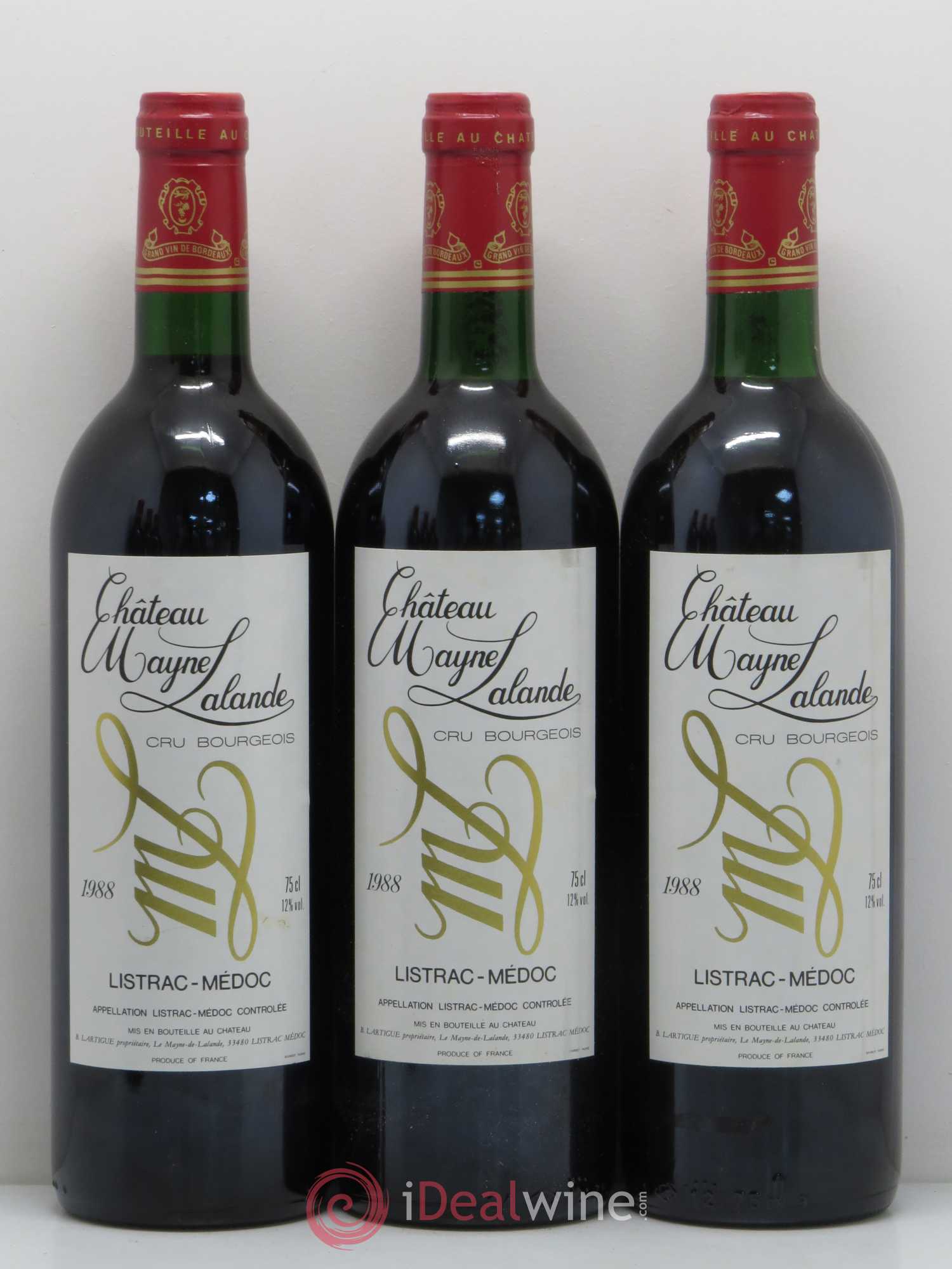 Château Mayne Lalande Cru Bourgeois (sans prix de réserve) 1988 - Lot de 6 bouteilles - 2