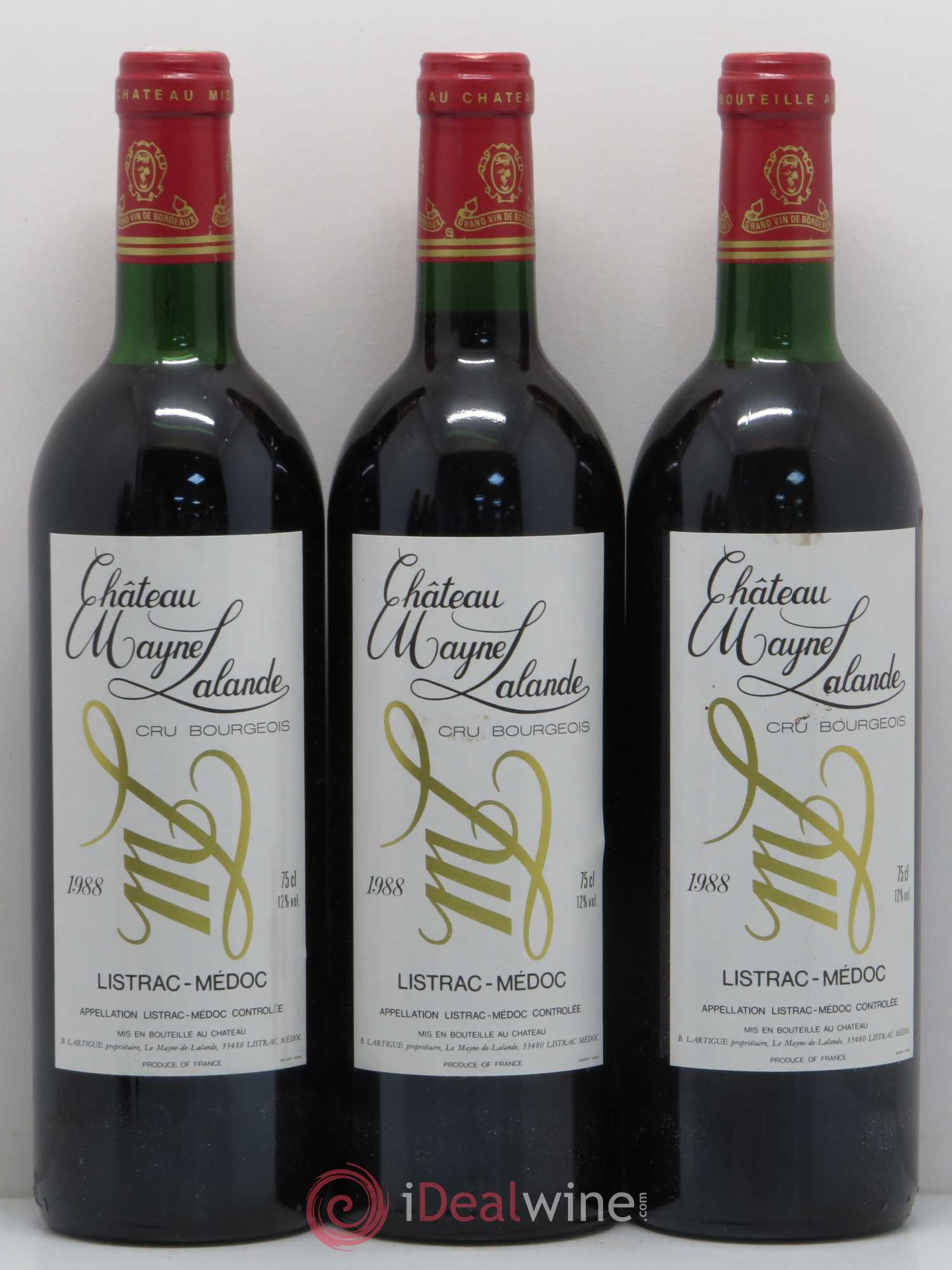 Château Mayne Lalande Cru Bourgeois (sans prix de réserve) 1988 - Lot de 6 bouteilles - 2