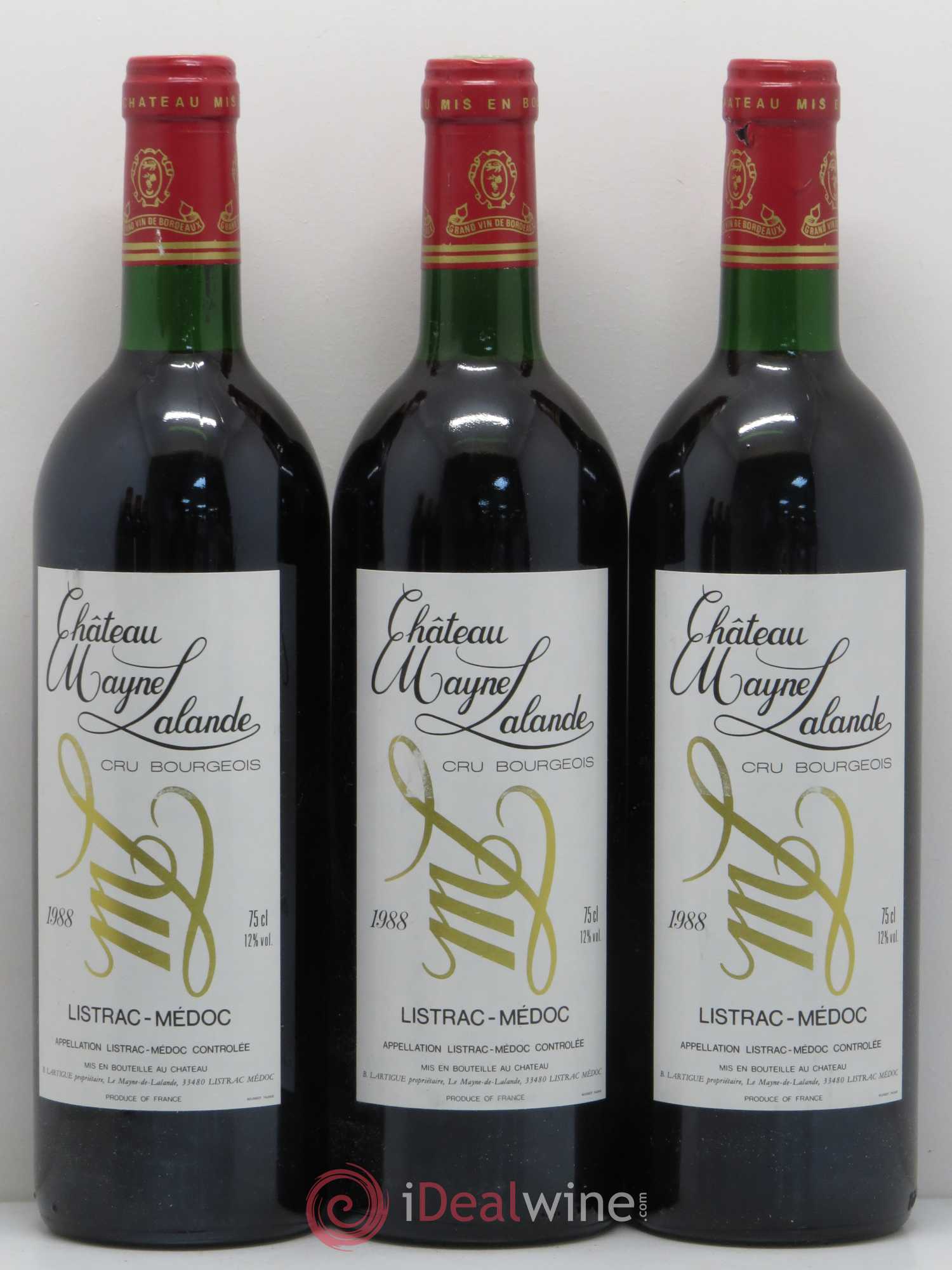 Château Mayne Lalande Cru Bourgeois 1988 - Lot de 6 bouteilles - 2
