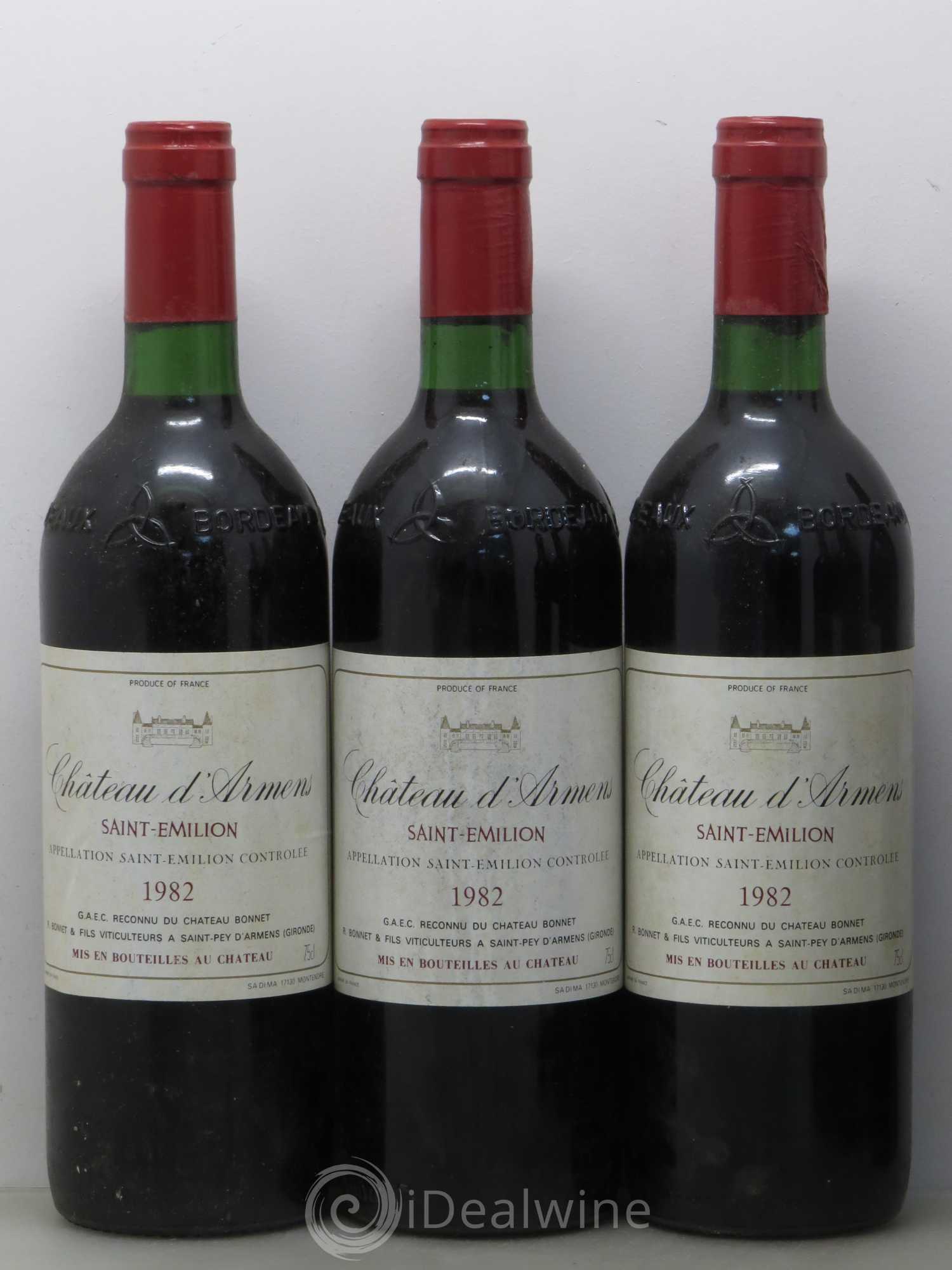 Château Armens Grand Cru 1982 - Lot de 6 bouteilles - 1