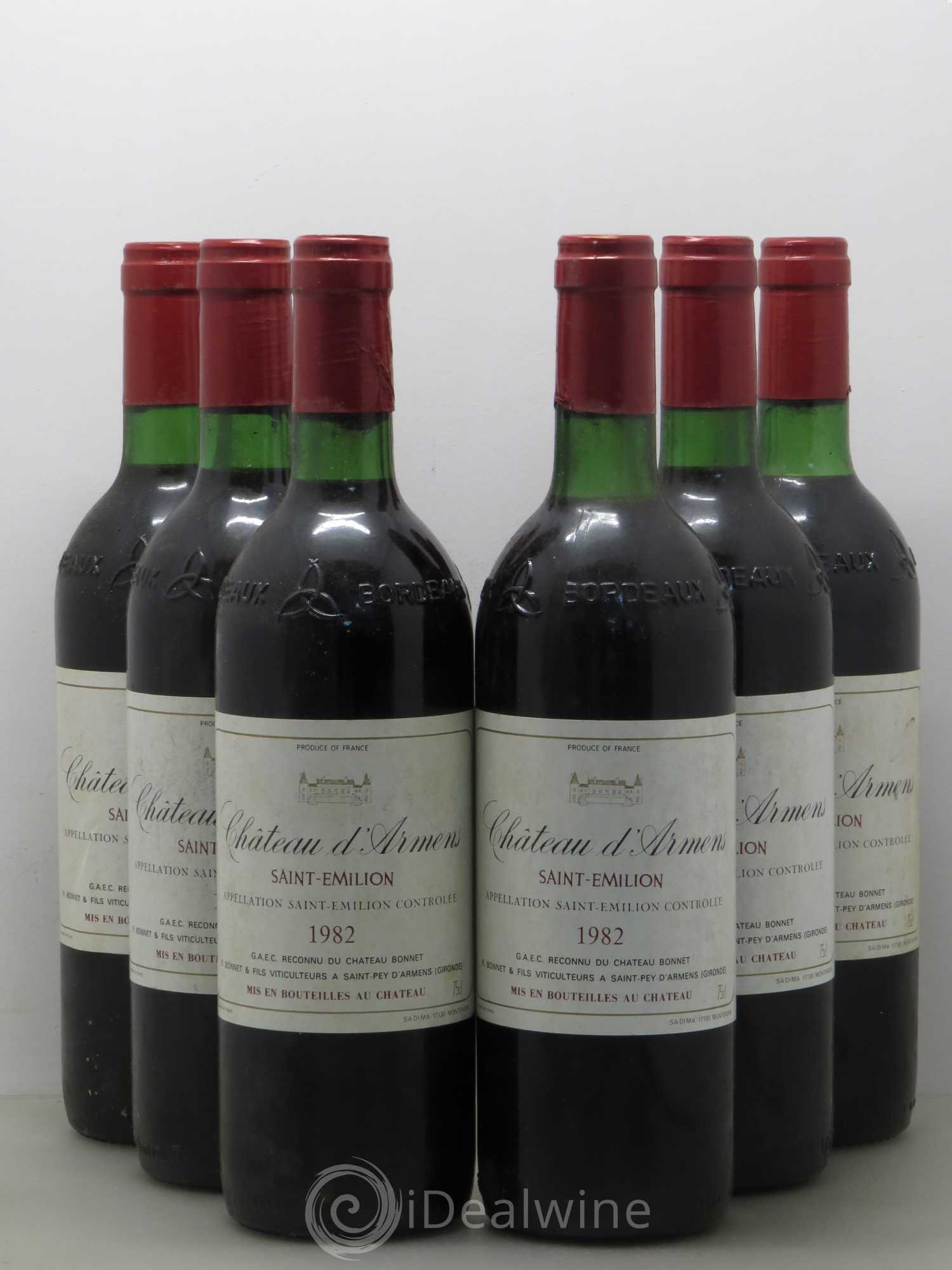 Château Armens Grand Cru 1982 - Lot de 6 bouteilles - 0