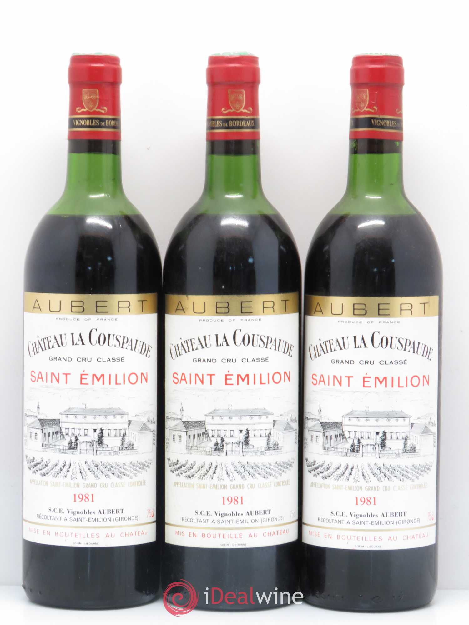 Château la Couspaude Grand Cru Classé 1981 - Lot de 12 bouteilles - 1
