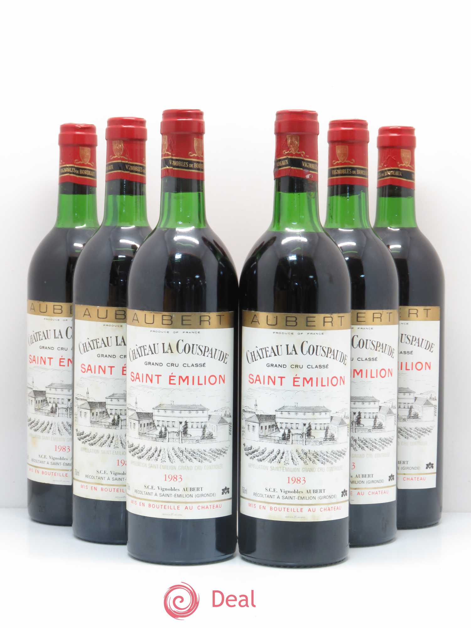 Château la Couspaude Grand Cru Classé 1983 - Lot de 6 bouteilles - 0