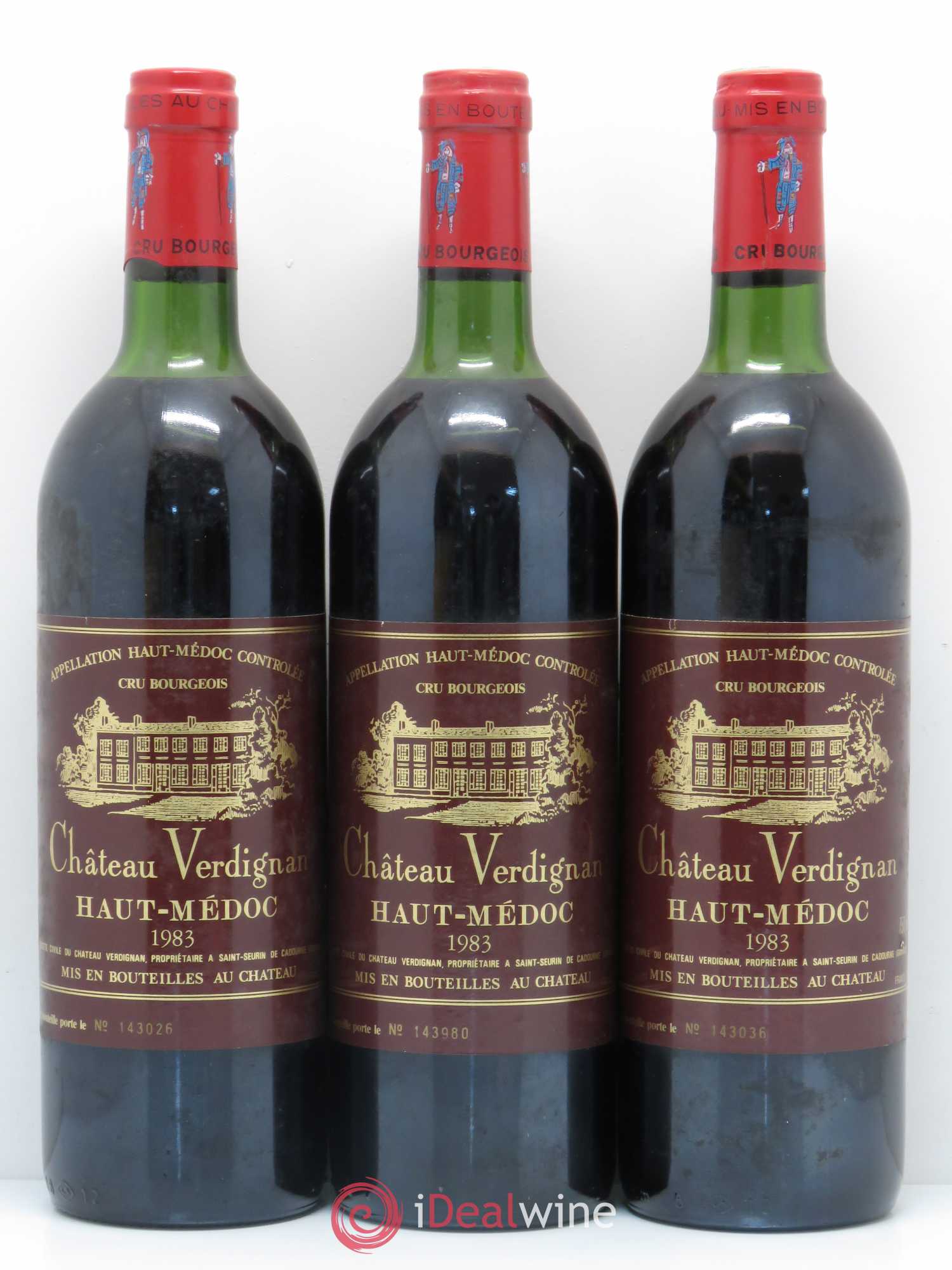 Château Verdignan Cru Bourgeois 1983 - Lot de 6 bouteilles - 1