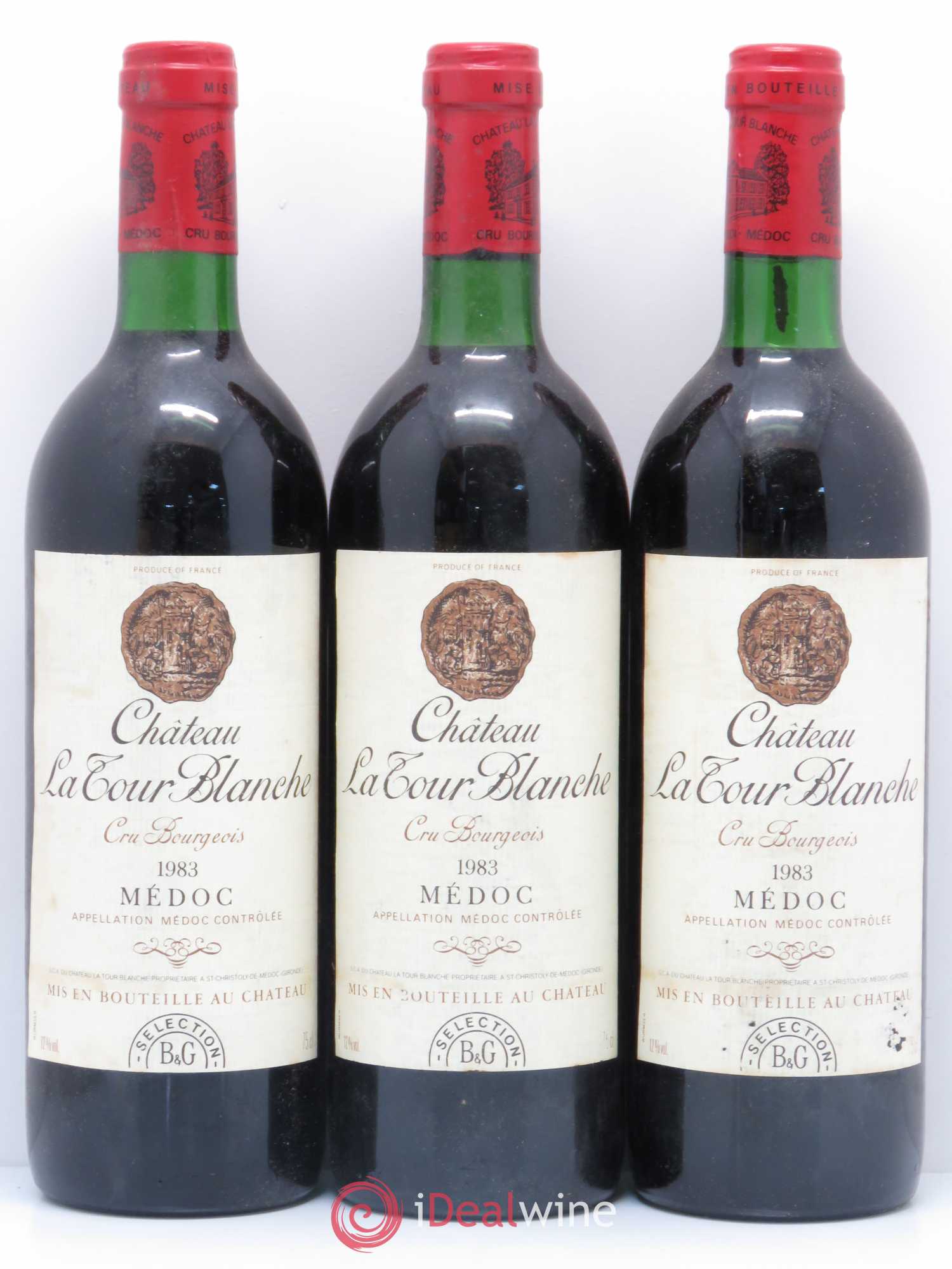Château Tour Blanche Cru Bourgeois 1983 - Lot de 6 bouteilles - 1