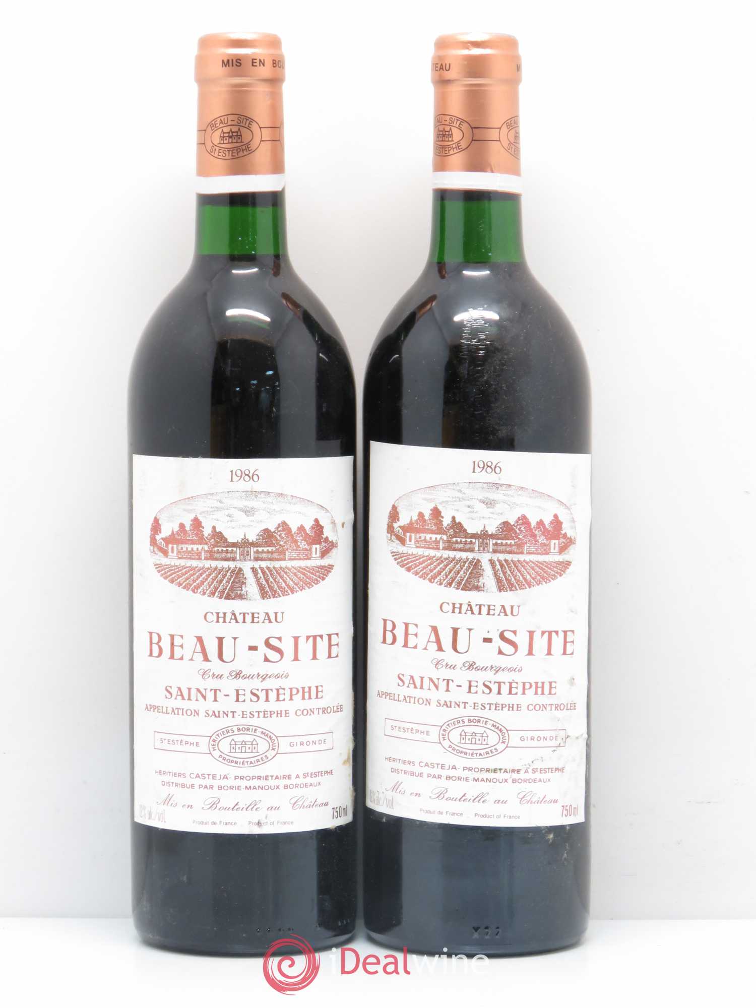 Château Beau Site Cru Bourgeois 1986 - Lot de 2 bouteilles - 0