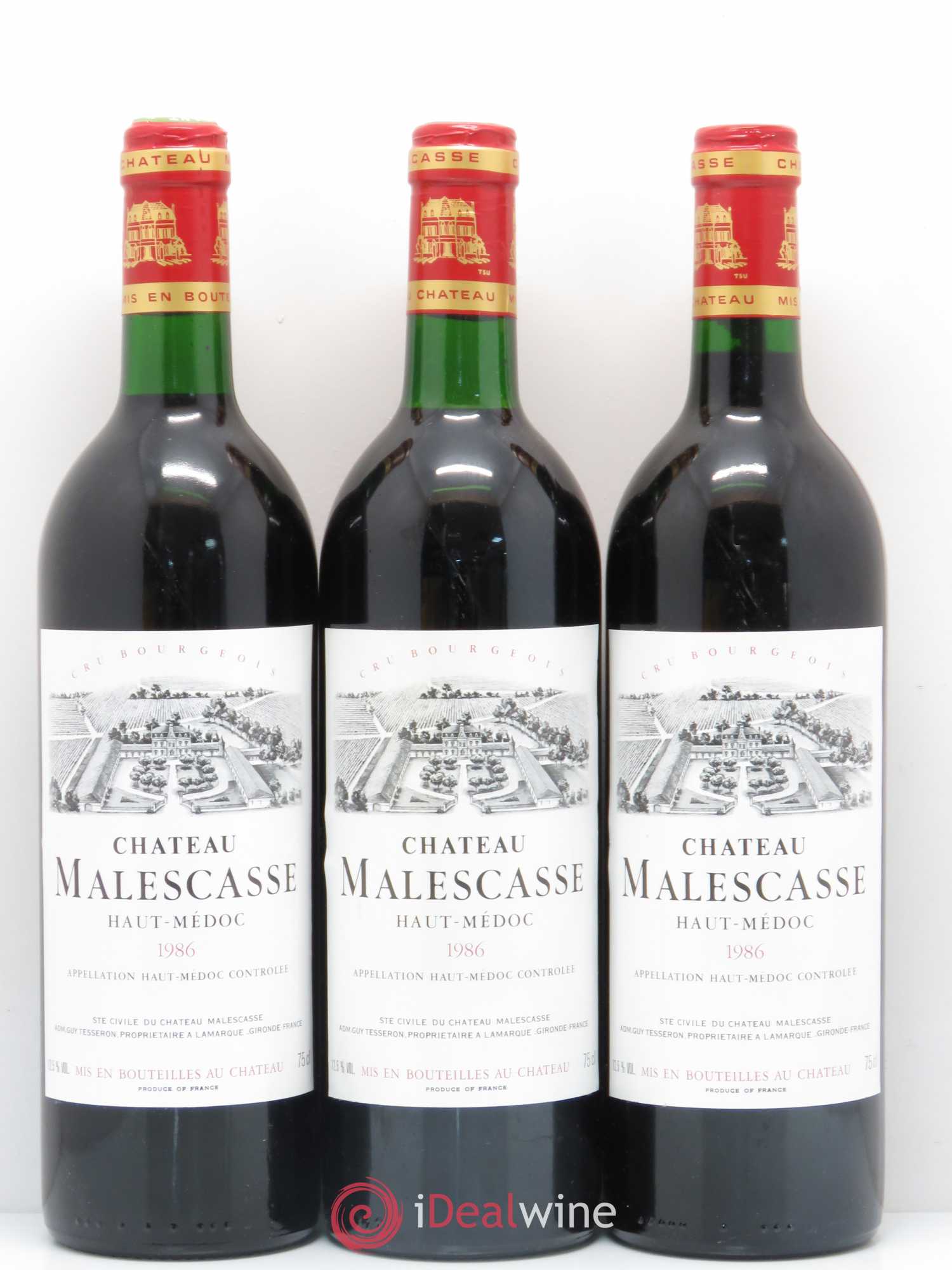 Château Malescasse Cru Bourgeois Exceptionnel 1986 - Lot de 12 bouteilles - 3